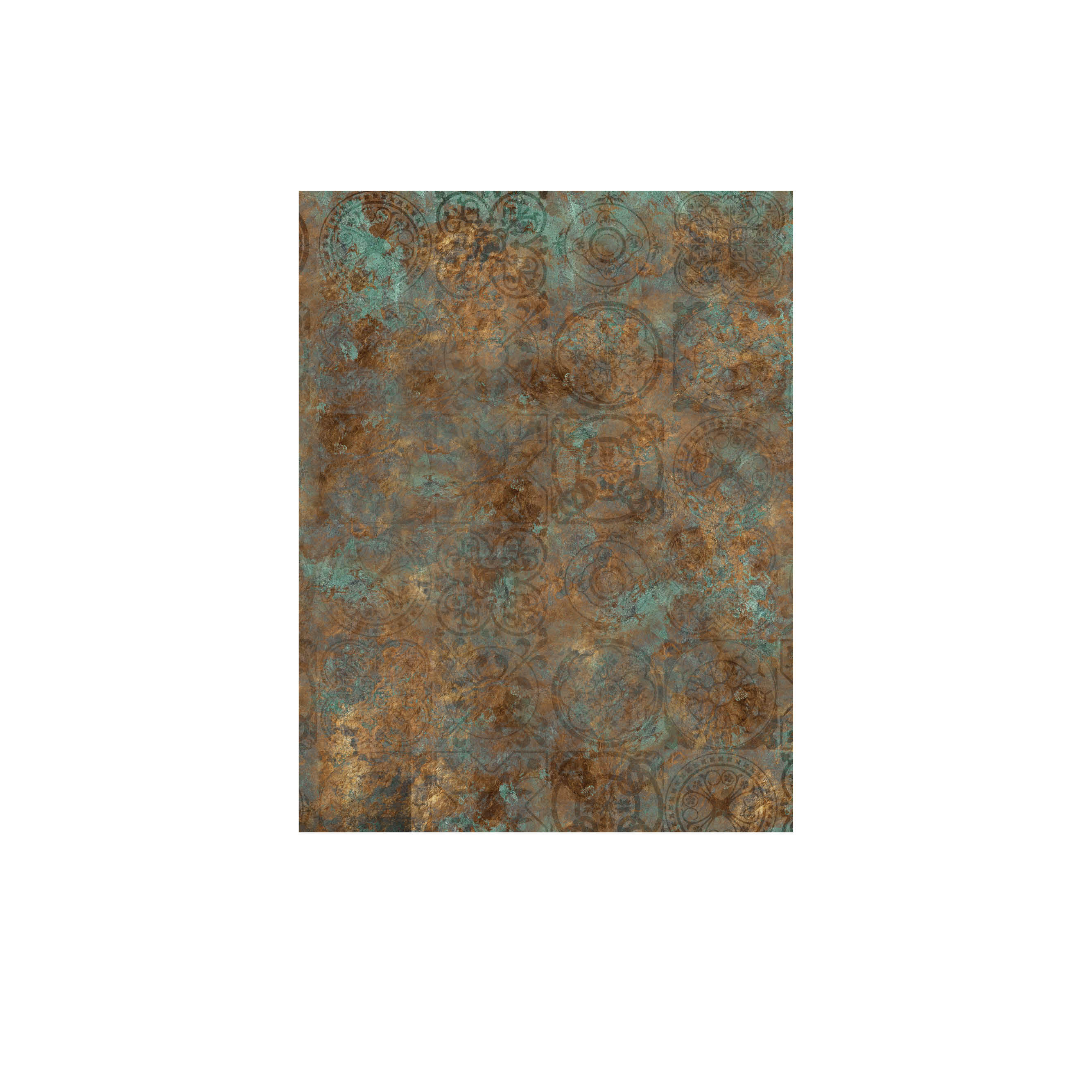Mural adhesivo textil liso lavable geométrico acero corten azul 193 x 260 cm motif