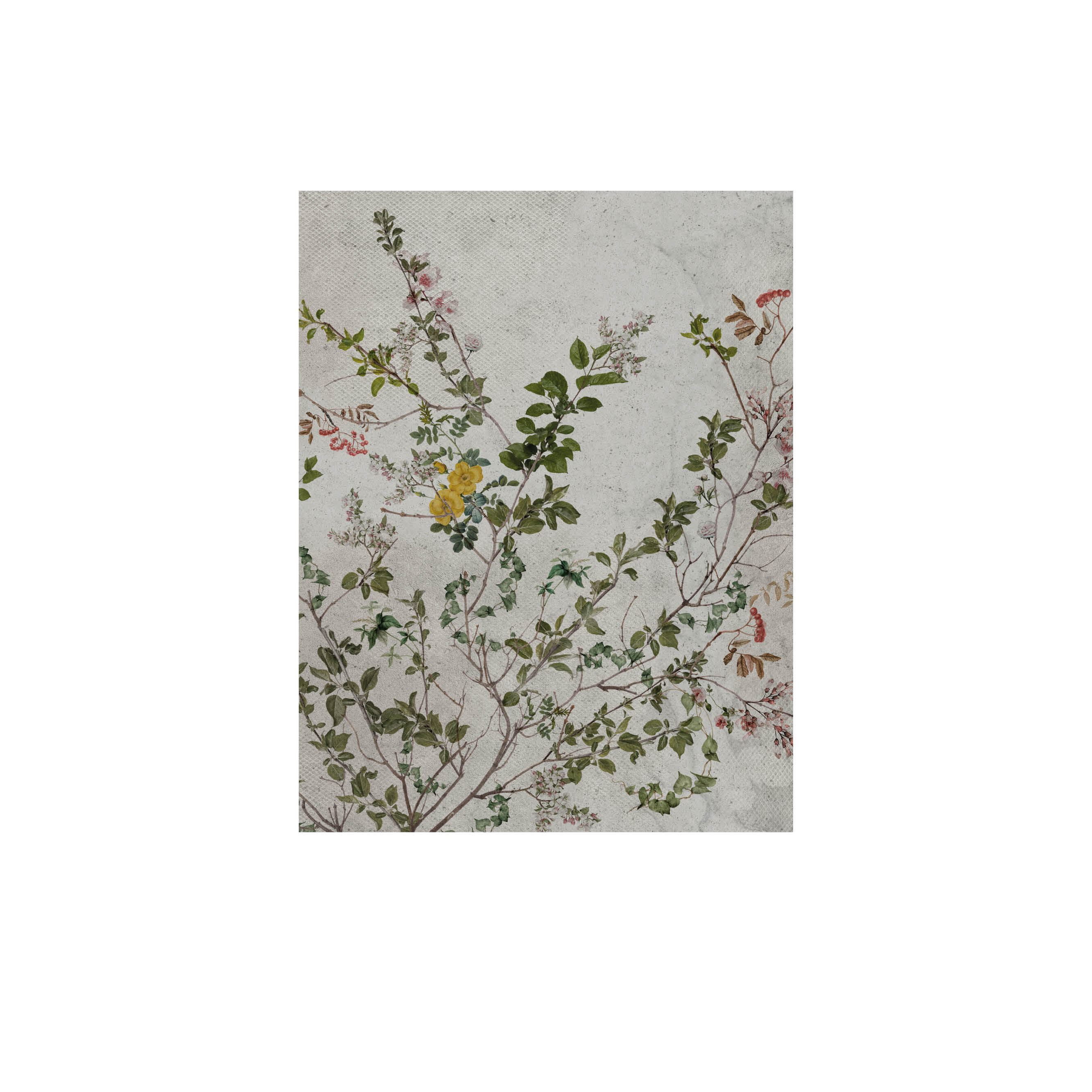 Mural adhesivo textil liso lavable naturaleza Botánico verde 193 x 250 cm MOTIF - 2