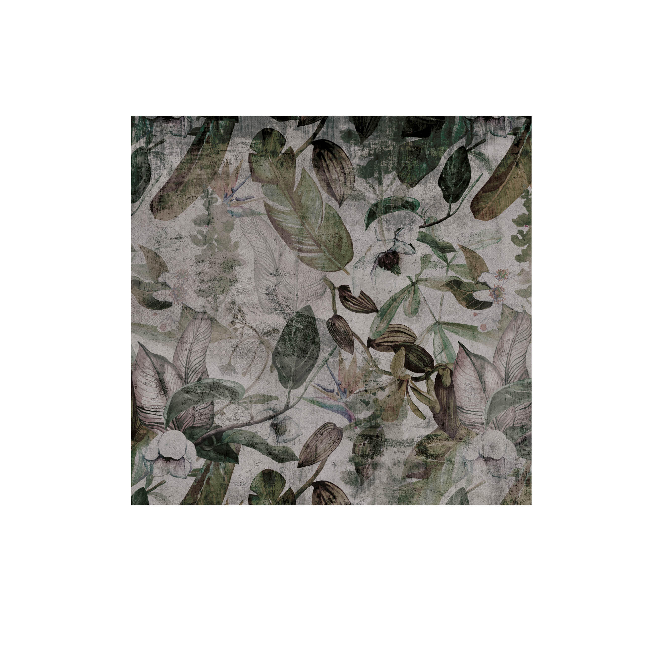 Mural adhesivo textil liso lavable naturaleza Green Spring verde 257 x 250 cm MOTIF - 2