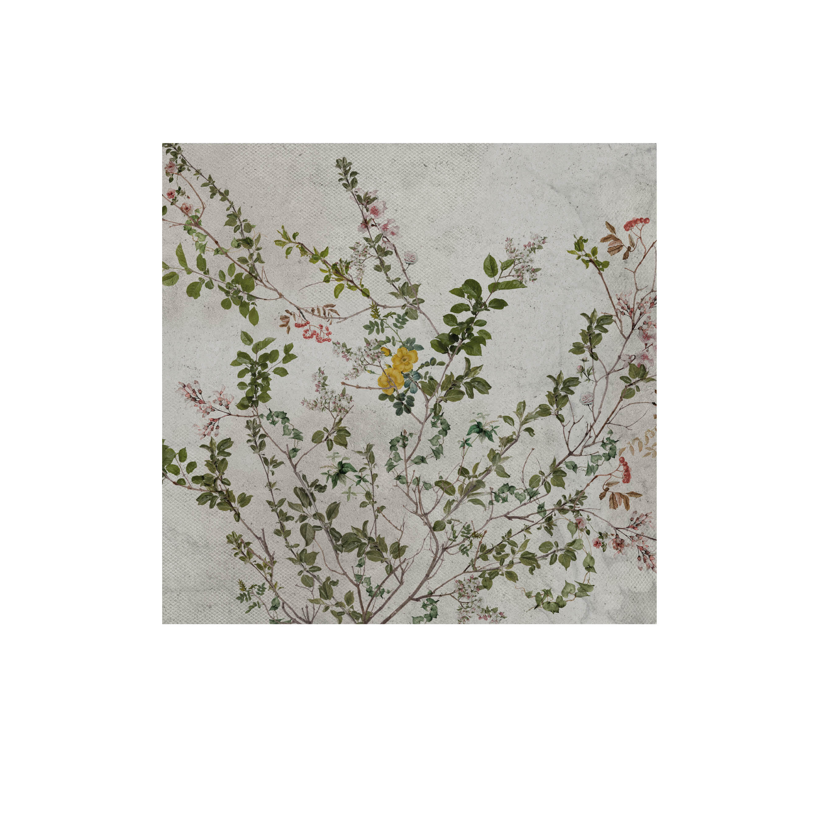 Mural adhesivo textil liso lavable naturaleza Botánico verde 257 x 250 cm MOTIF - 2