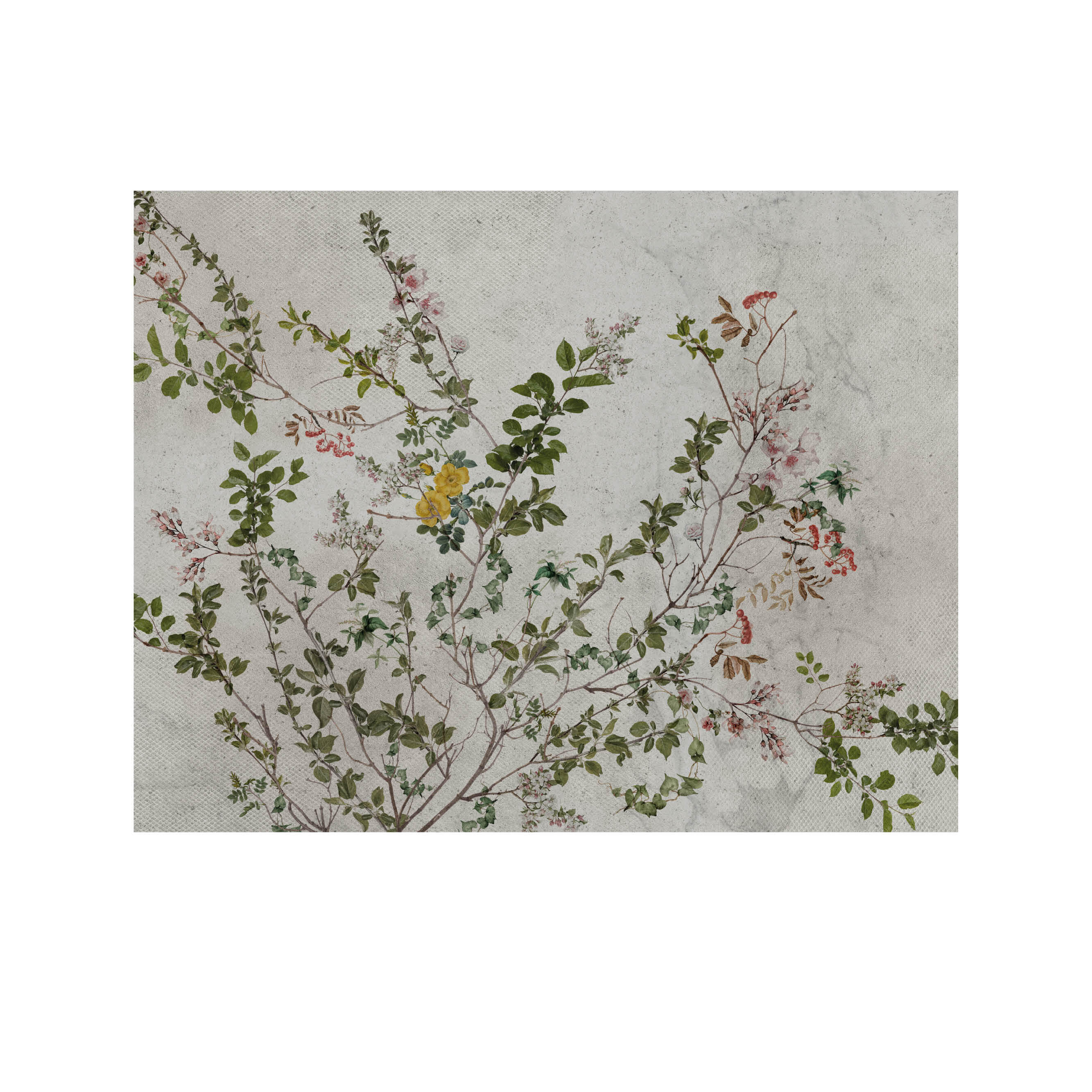 Mural adhesivo textil liso lavable naturaleza Botánico verde 321 x 250 cm MOTIF - 2
