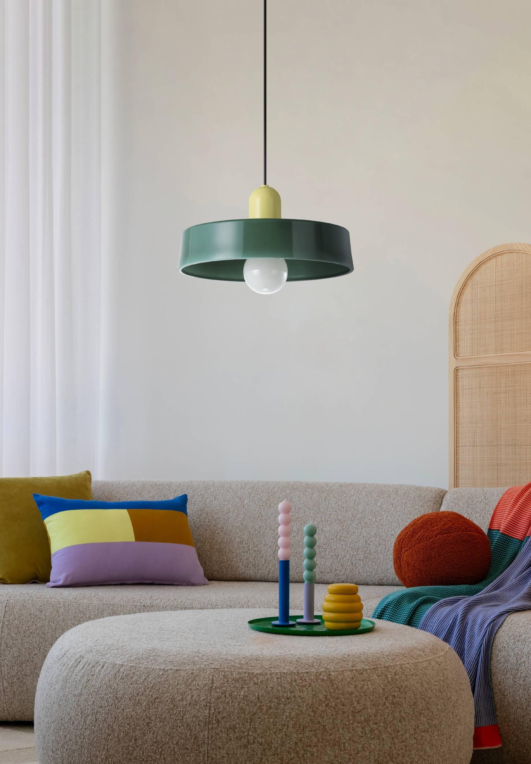 Suspension Presa cristal, vert, Diam.32 cm, E27 - 3