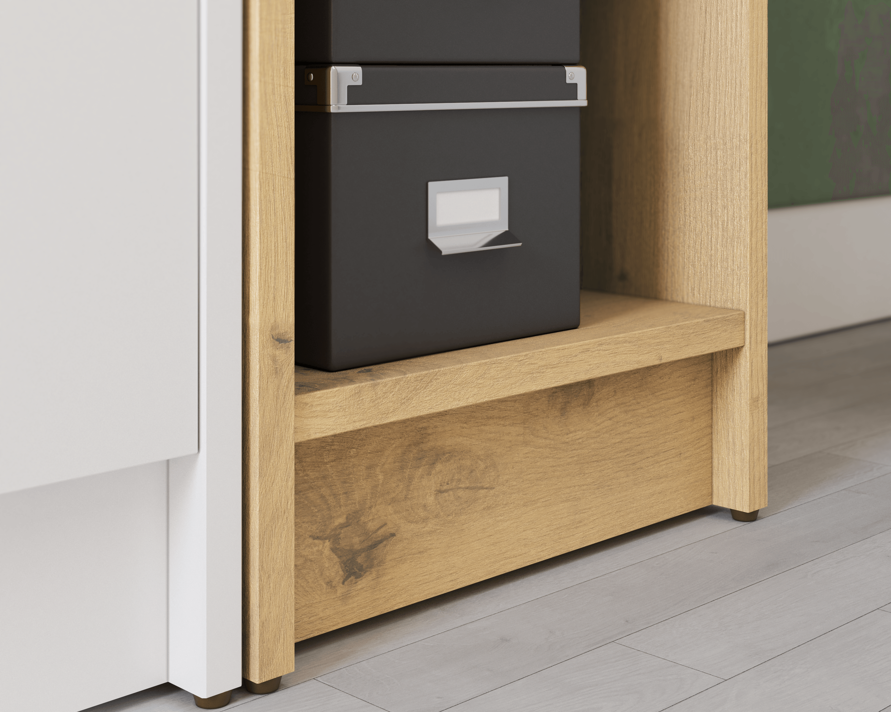 Estantería modular Braila de 3 baldas 107x30x25cm roble - 6
