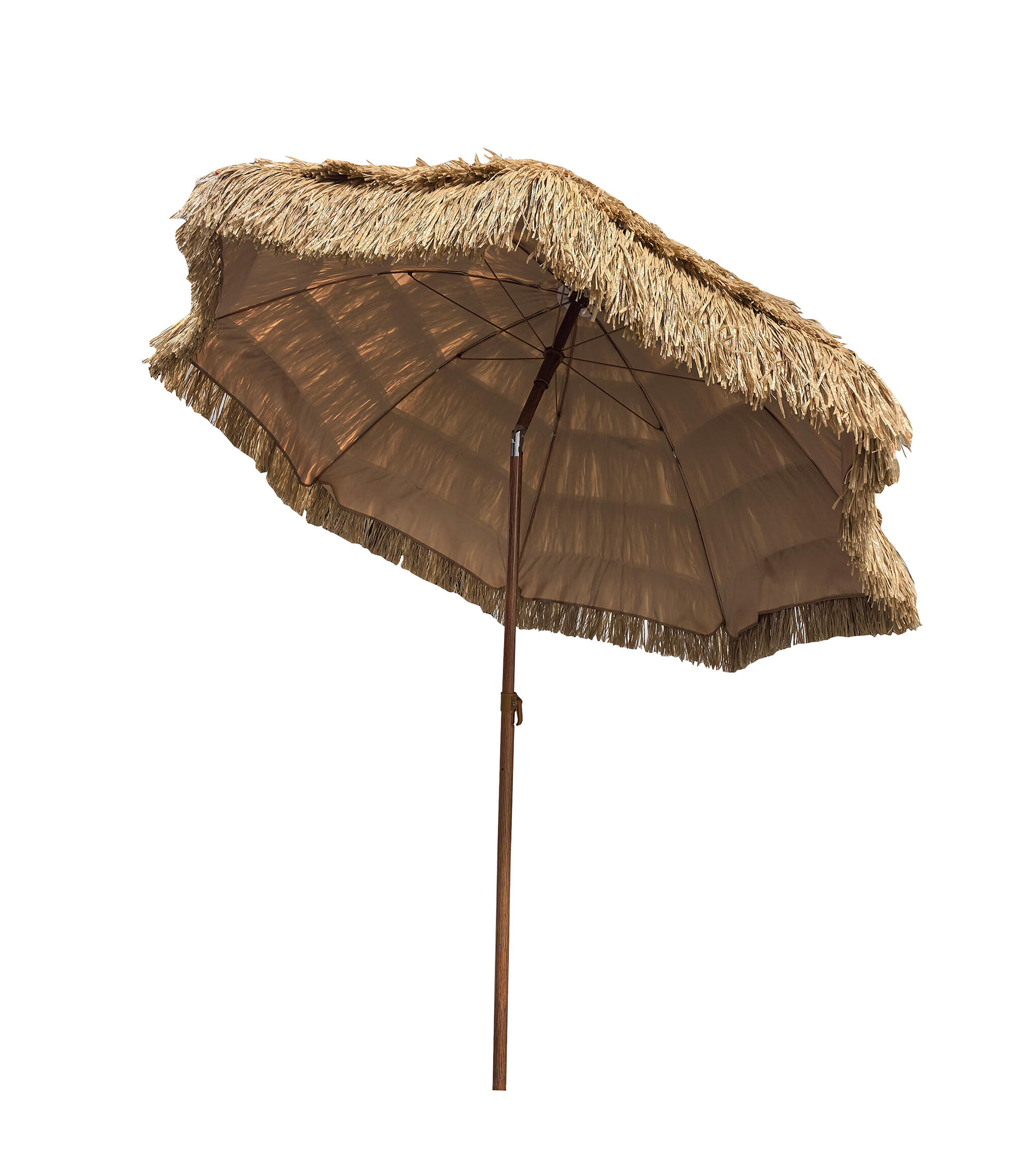 Parasol droit octogonal sable Croisette OVIALA L.195 x l.195 cm - 4