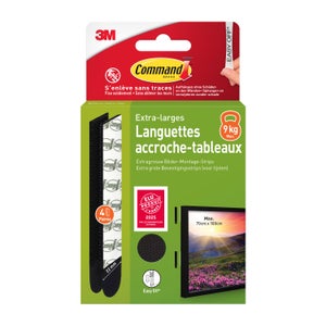 40 Crochets Adhésifs Puissants – Accroche Tableau Sans Percer, 3 Tailles Pour Cadres, Tableaux, Affiches (Adhésif Nano)