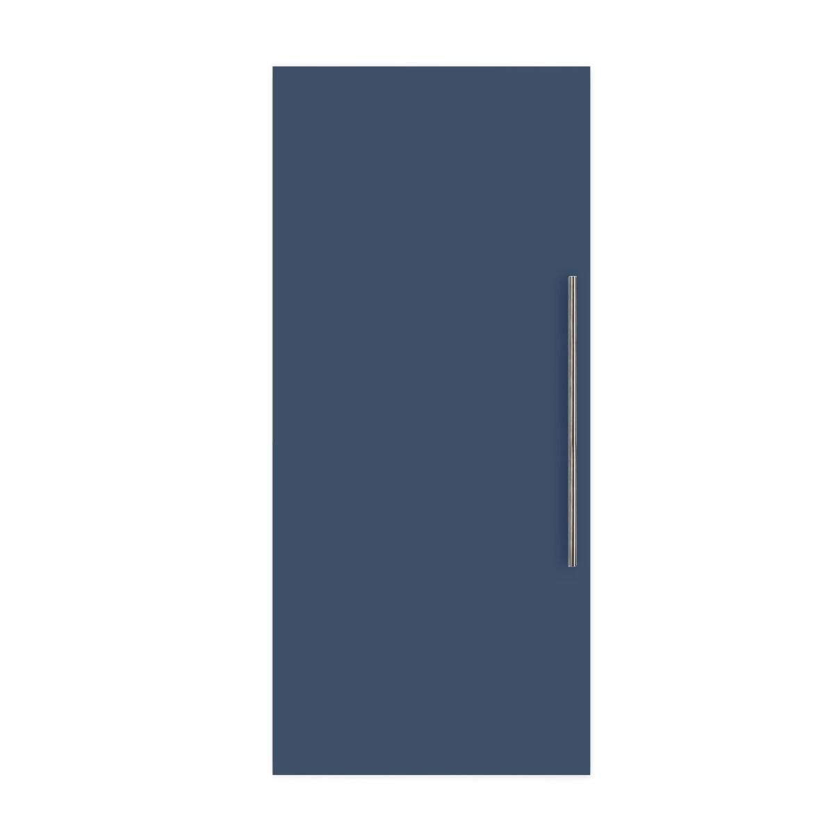 Porta scorrevole reversibile Stoccolma con maniglione in legno blu, L 99 x H 221 cm, con binario invisibile - 5