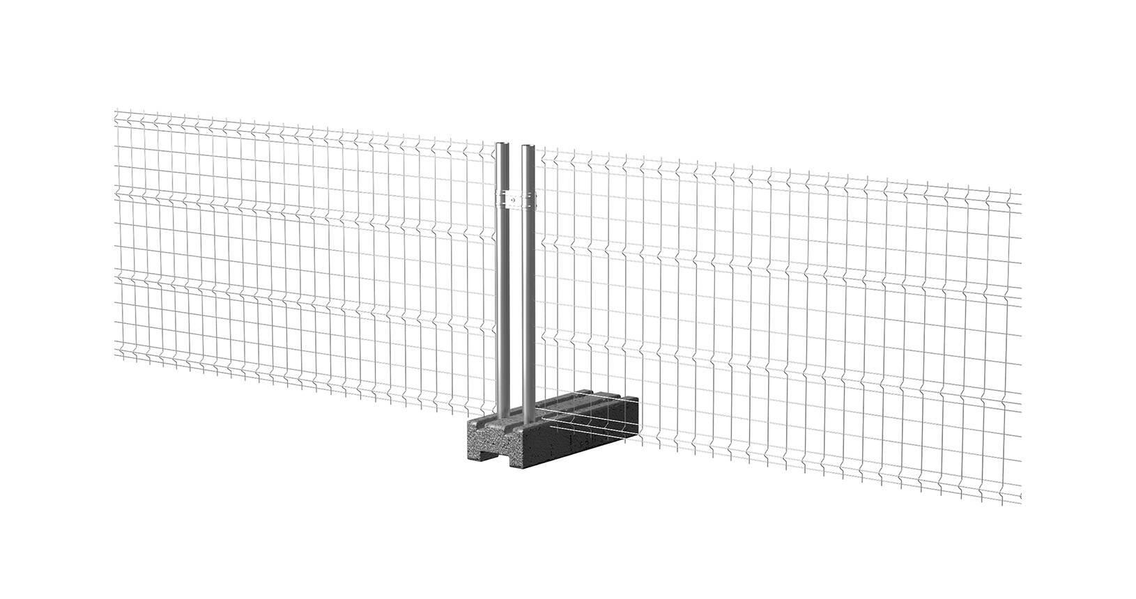 VALLA MÓVIL DE OBRA GALVANIZADA 1,74X3,5M - 3