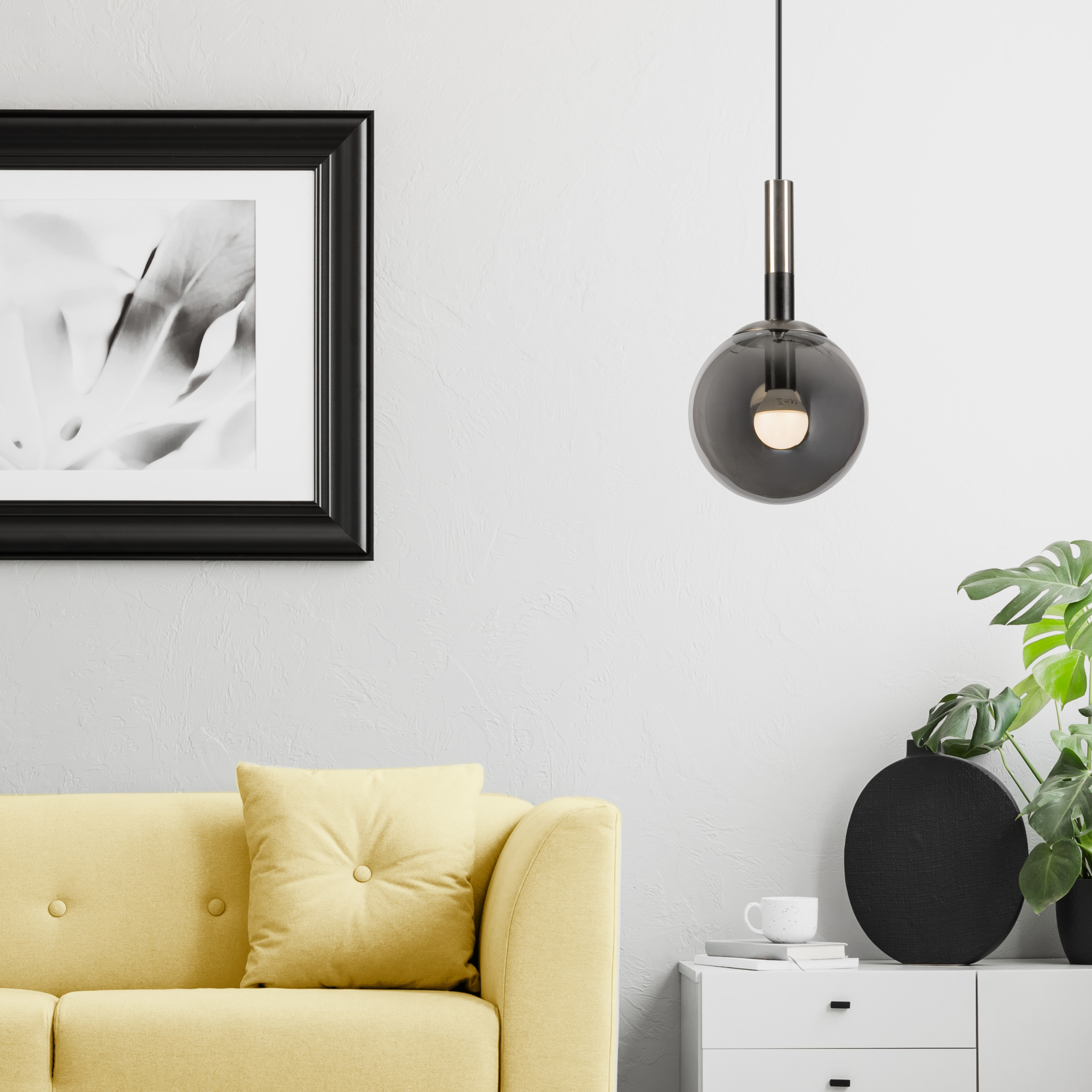 Lampa wisząca Rollo srebrna E14 Lamkur - 2