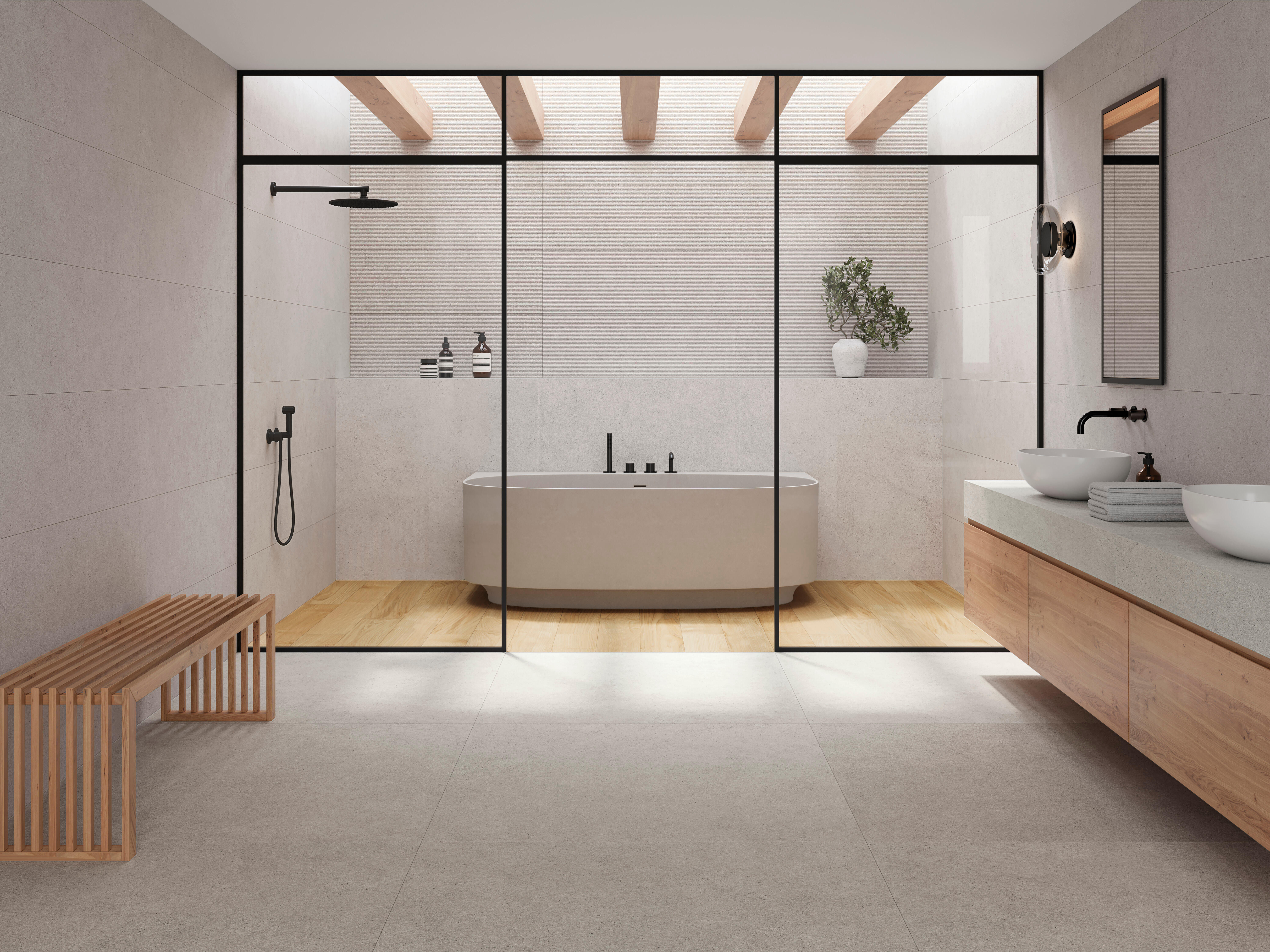 Suelo piscina porcelánico calizia grey efecto relieve grey 120x120 cm c1 azuvi ceramic