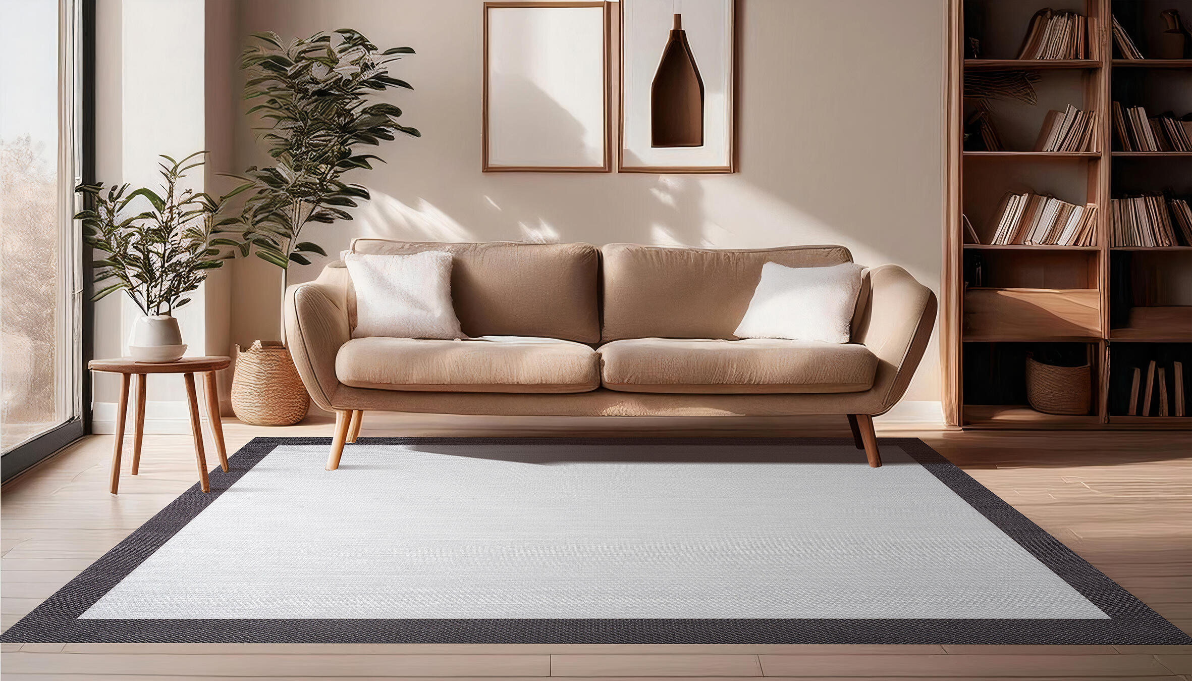 Alfombra pvc Sisaltouch exterior/interior 120x180cm tejido plano base antideslizante liso gris - grafito - 7