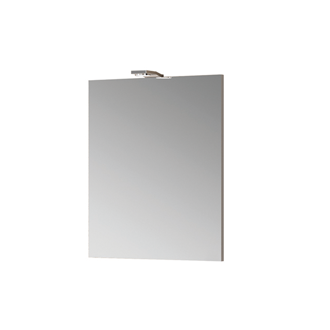 Mobile bagno sospeso con lavabo e specchio e illuminazione L 56 x H 64 x P 43 cm rovere nabucco, 2 ante per vasca centrale Jolly - 5
