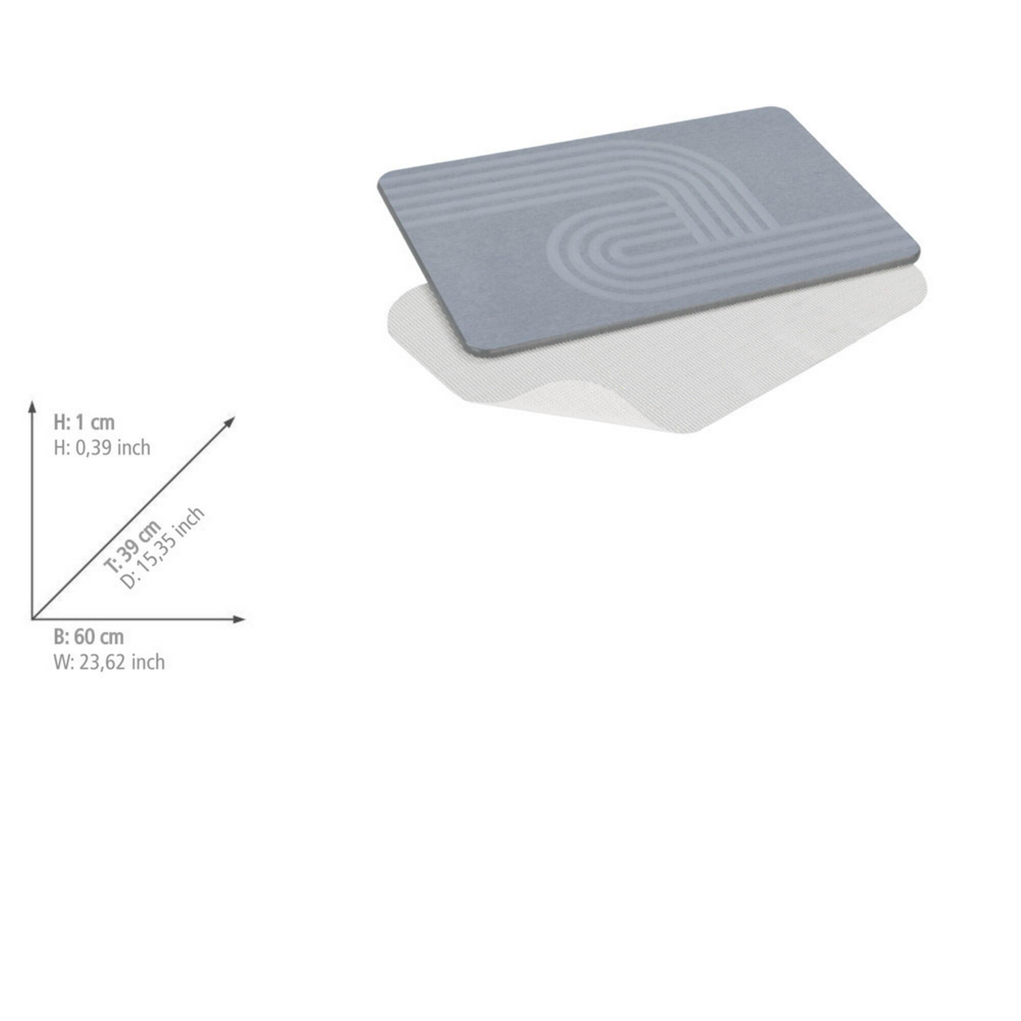 Alfombra de baño rectangular Manhattan 39x60 cm gris - 2