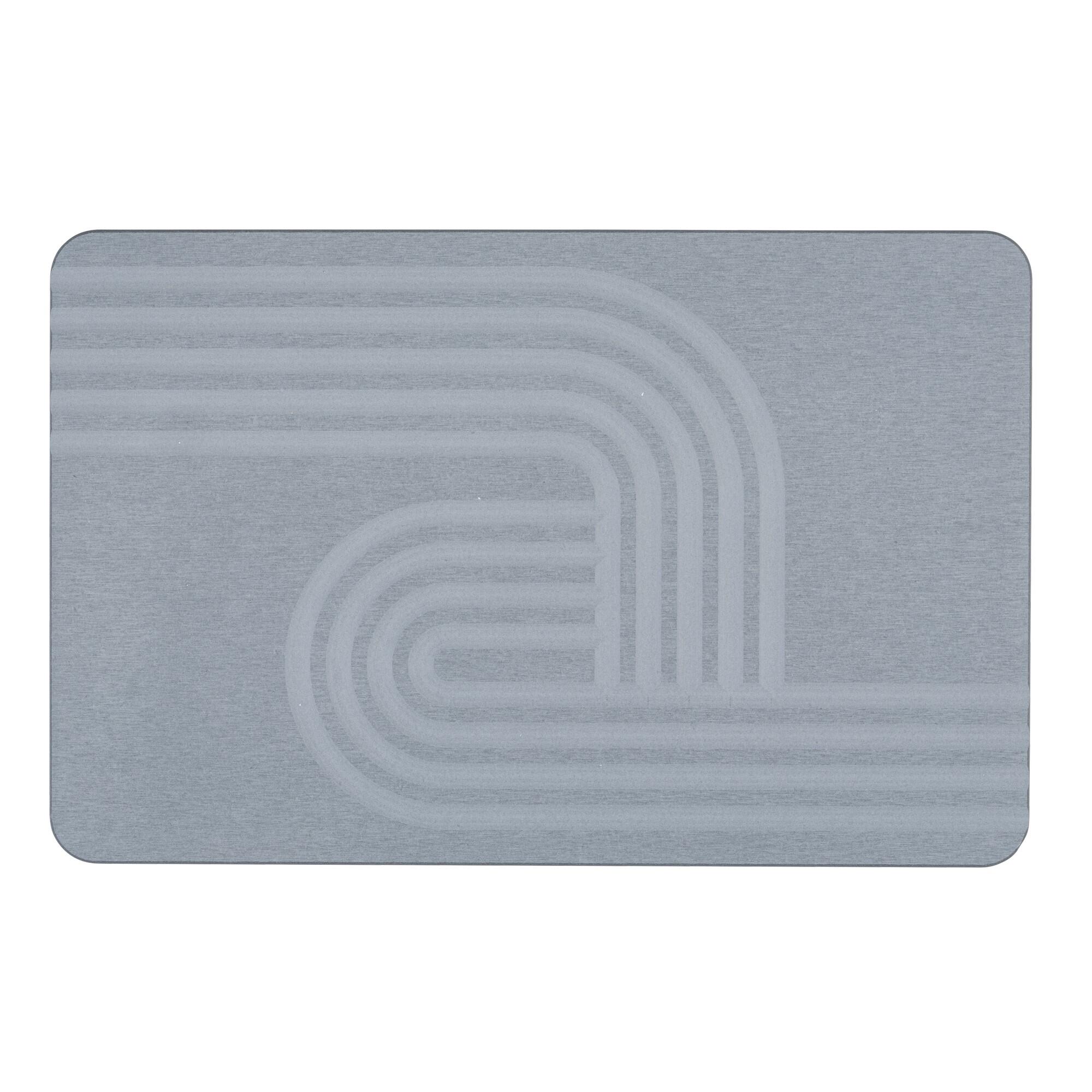 Alfombra de baño rectangular Manhattan 39x60 cm gris - 5