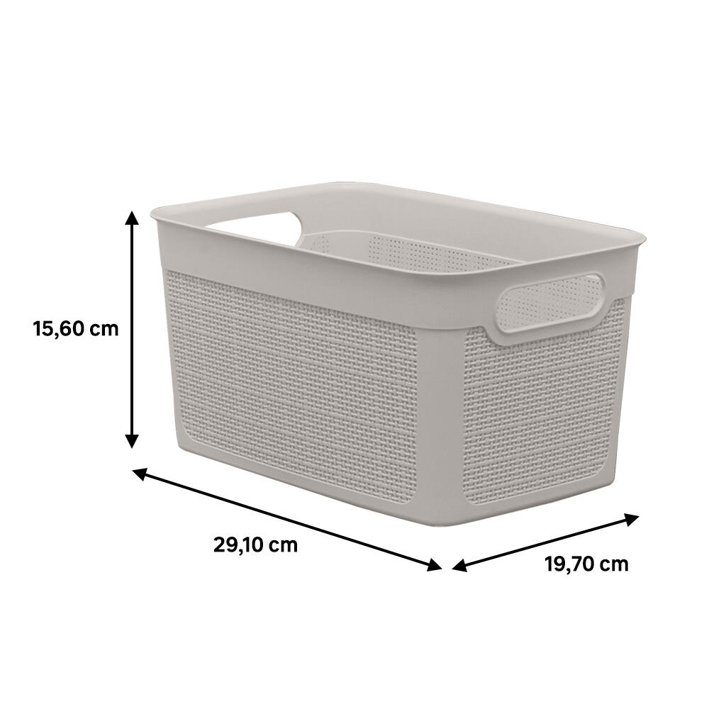 Cesto 7 lt bege Sensea Linen - 6