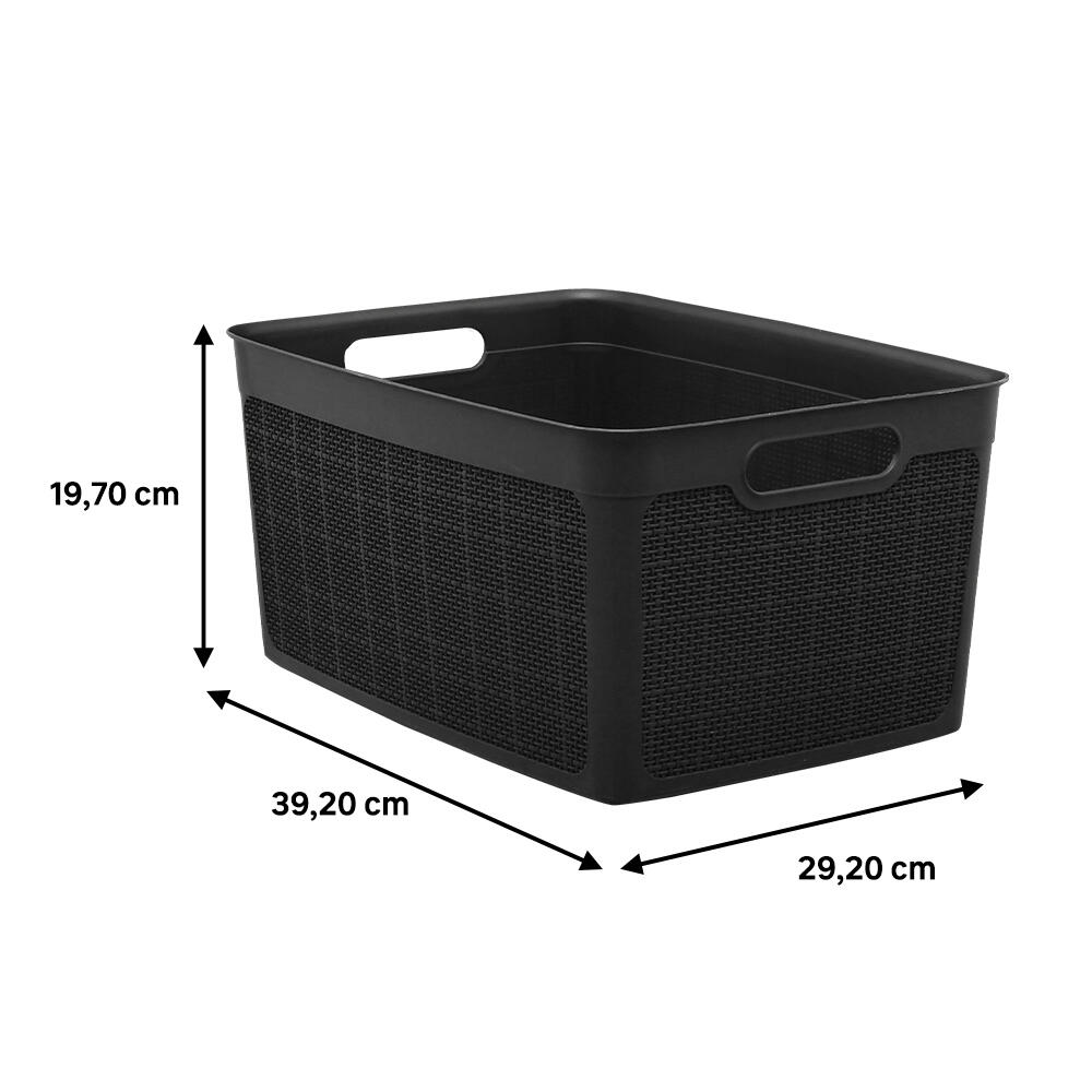 Cesto 18 lt preto Sensea Linen - 5