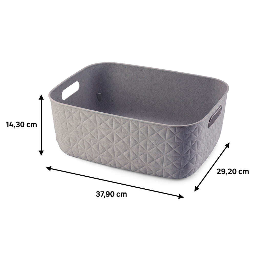 Cesto 12,5 lt 37,9x29,2x14,3 cm cinzento Softex - 3