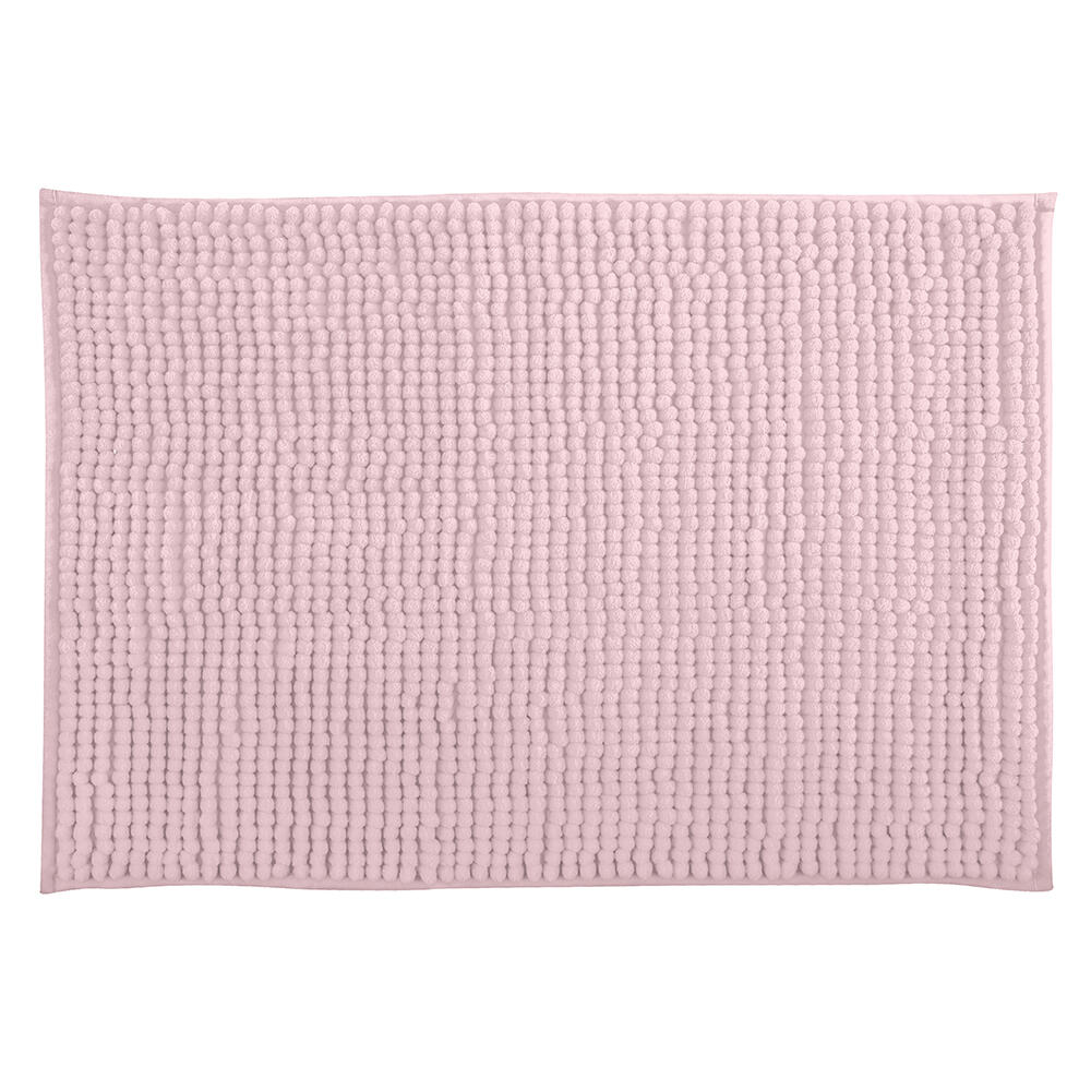 Alfombra de baño rectangular chenille 50x80 cm rosa