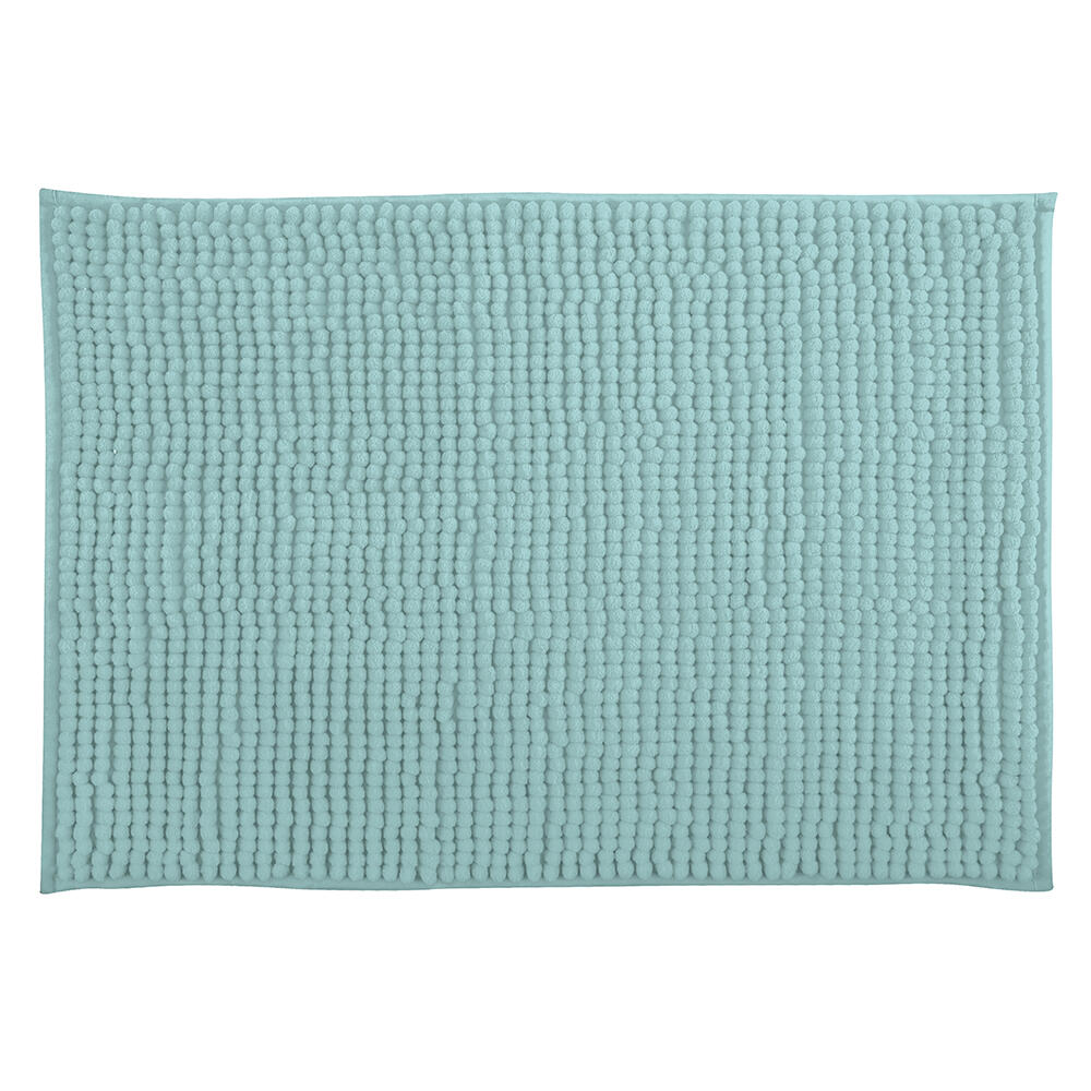 Alfombra de baño rectangular chenille 50x80 cm azul