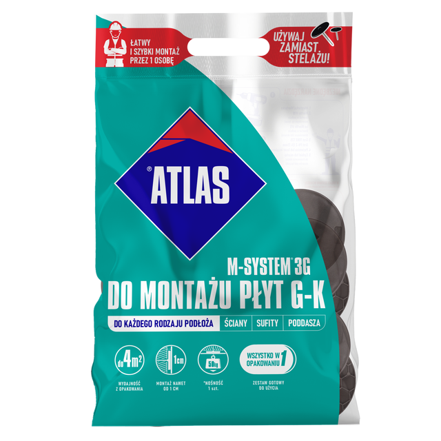 Zestaw łączników do montażu płyt g-k M-SYSTEM 3G L50 Atlas