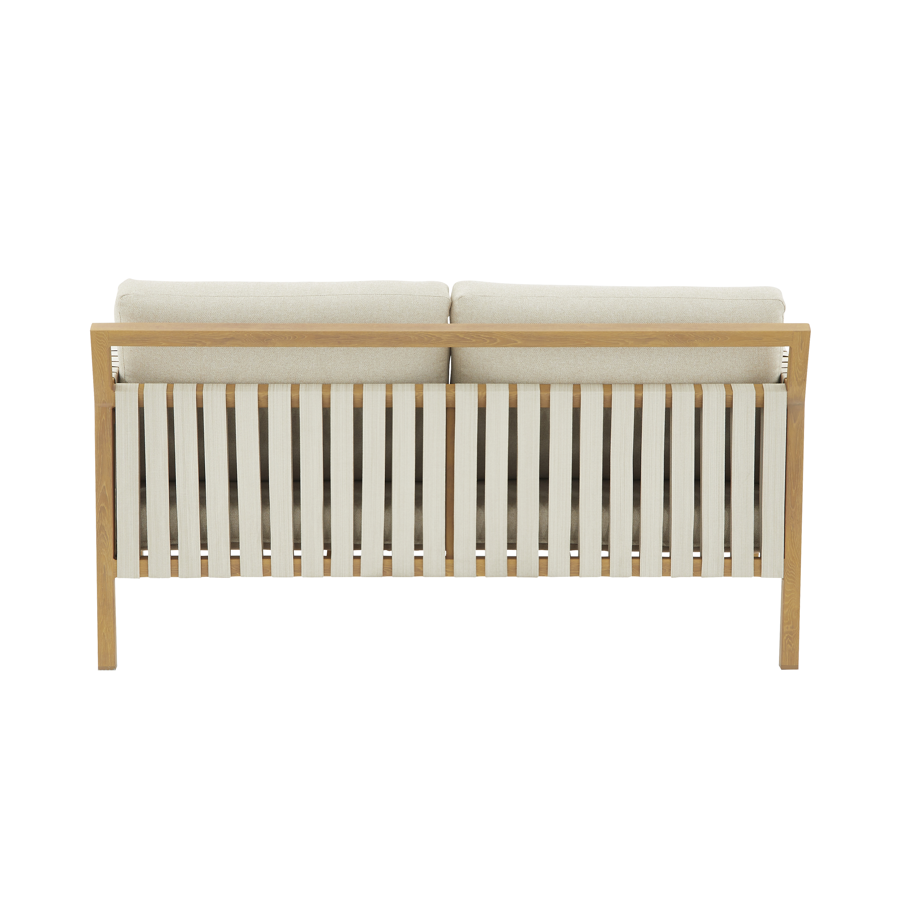 Sofá de 2 lugares em alumínio efeito madeira e corda 85x158x79 cm Naterial Okinawa - 18