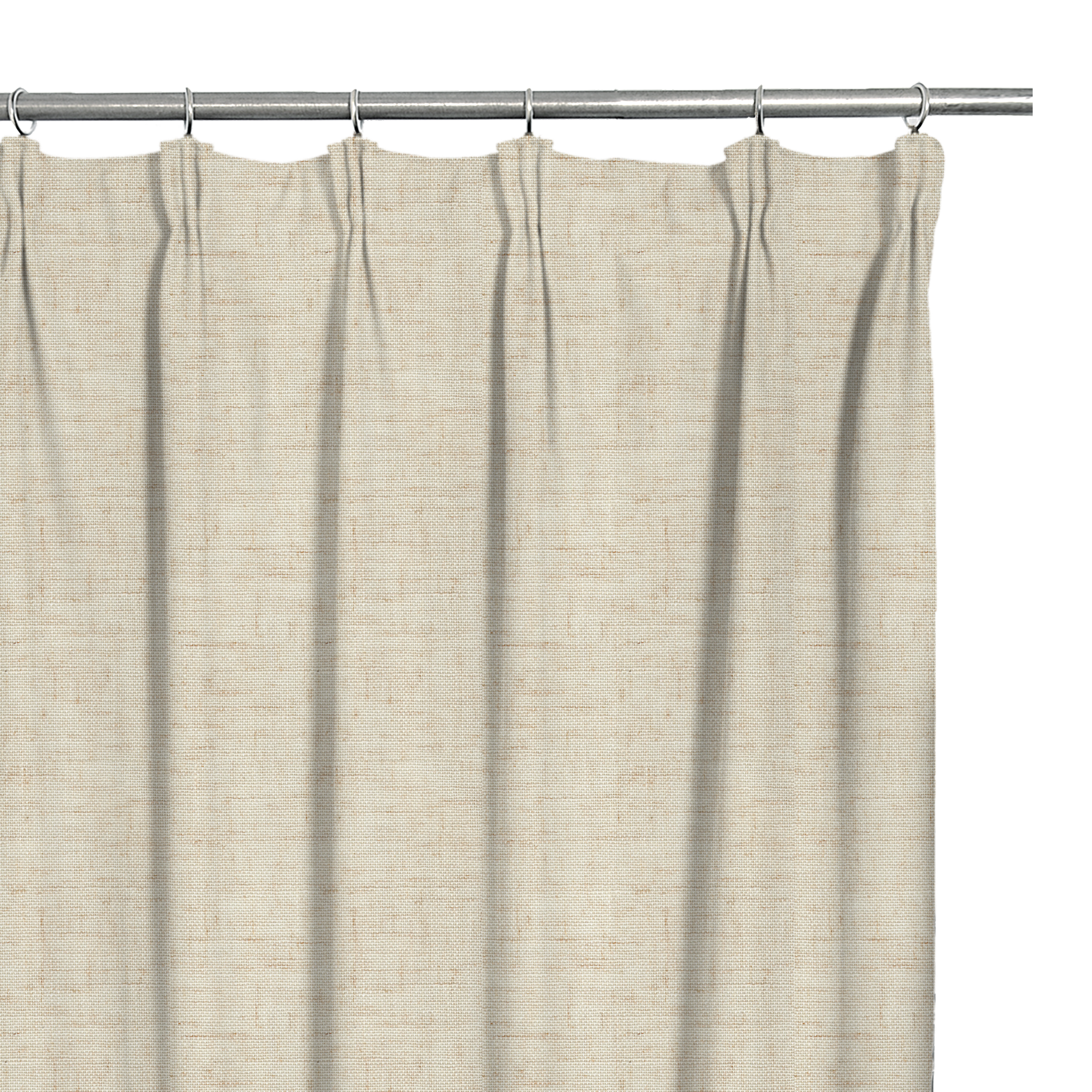 Cortina trabilla oculta, cinta fruncida New Charlina poliéster lino semi-opaco beige trench INSPIRE de 200x280cm. Cinta termopegada - 6