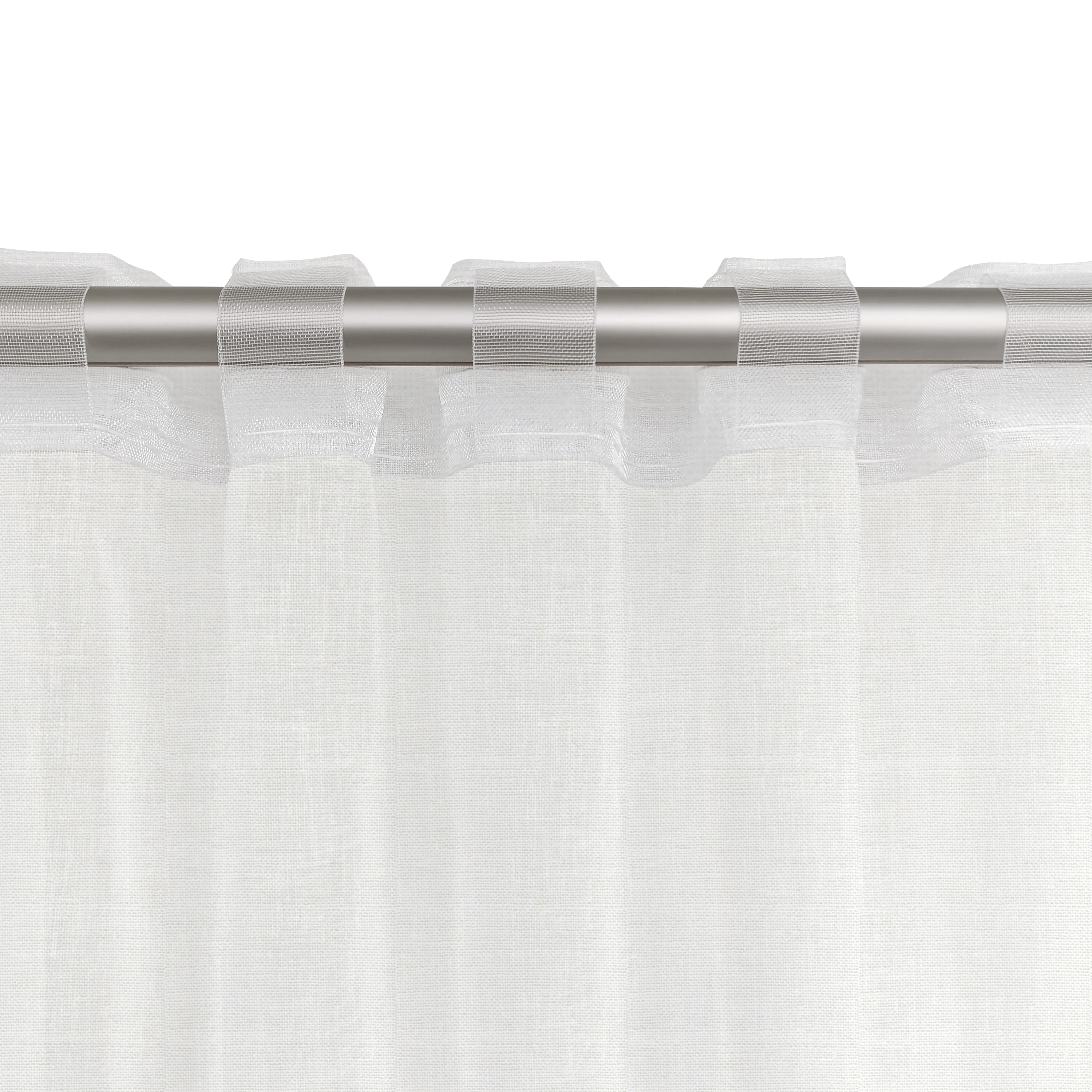 Cortina cinta fruncida, trabillas New Charlina poliéster lino de 200x280cm INSPIRE blanco. Incluye cinta termoadhesiva - 3