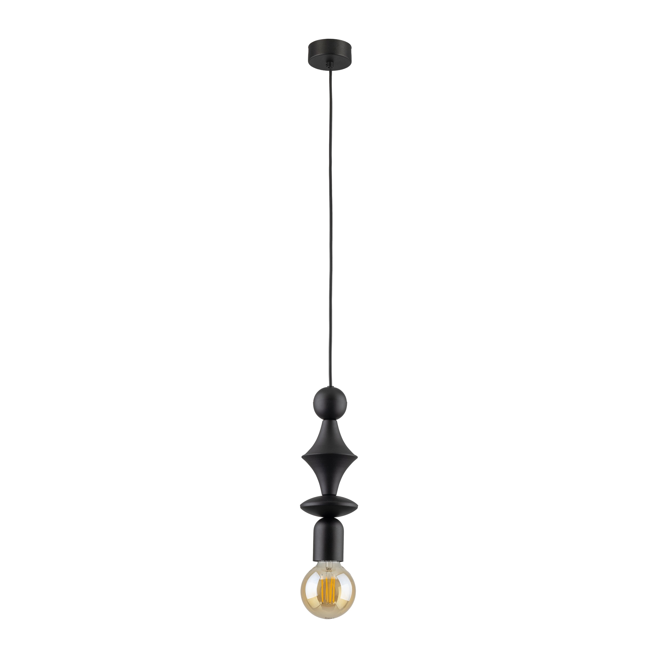 Lampa wisząca Tower 1xE27 15W 10 cm czarna TK LIGHTING