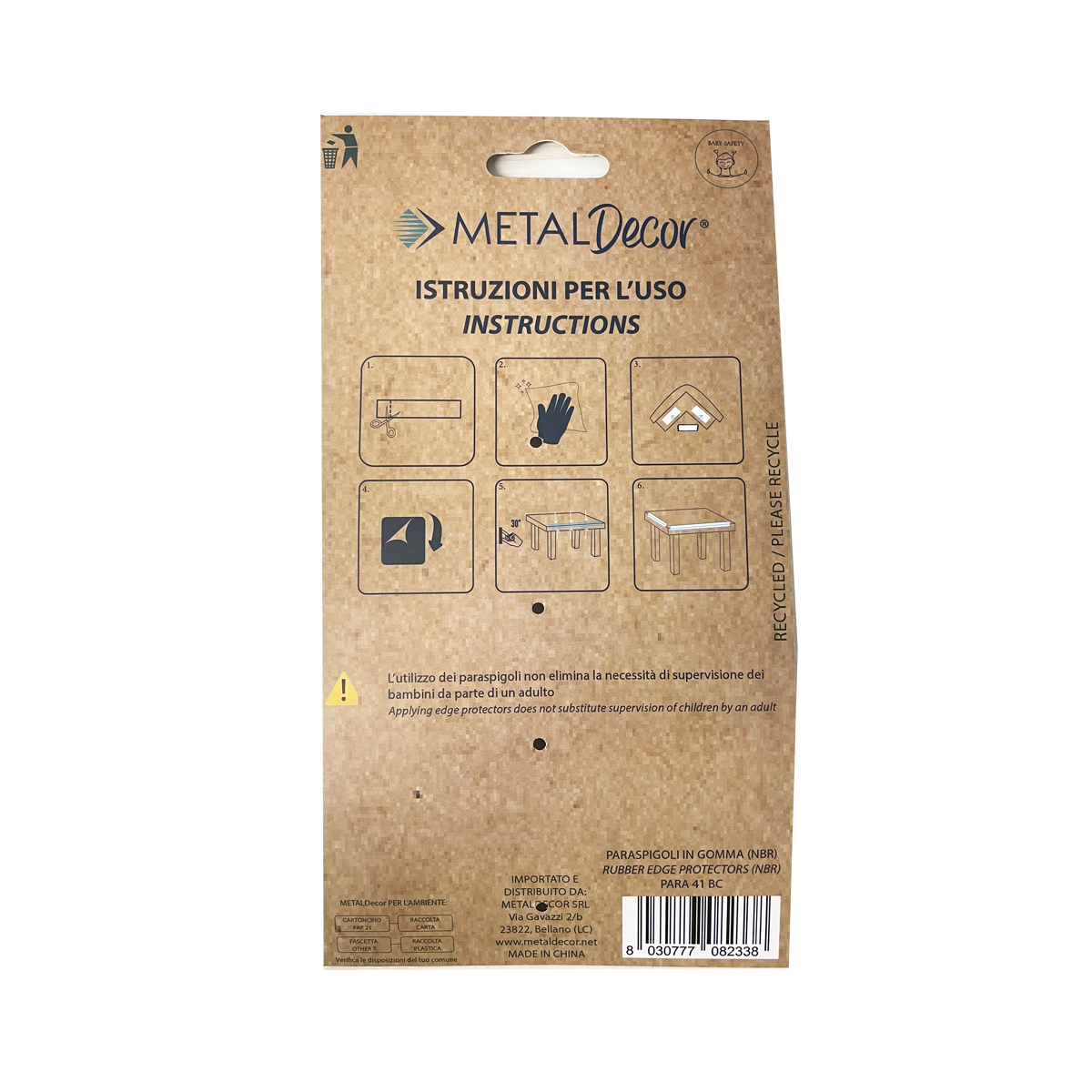 Paraspigolo PARA 41 BC in gomma vulcanizzata bianco L 1000 x Sp 15 mm - 8