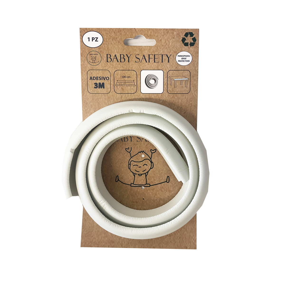 Paraspigolo PARA 41 BC in gomma vulcanizzata bianco L 1000 x Sp 15 mm - 7