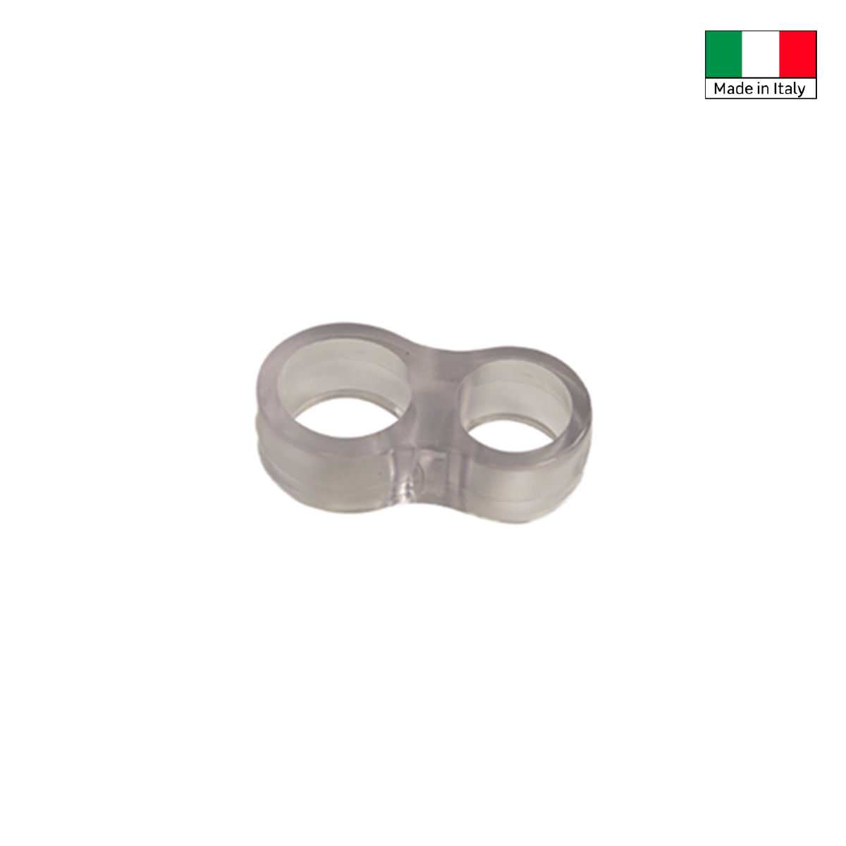 Cuneo UT 21/4 in Polipropilene trasparente Lucido L 2.4 x H 4.5 cm, 4 pezzi - 4