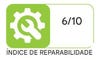 Índice de reparabilidade: 6 de 10