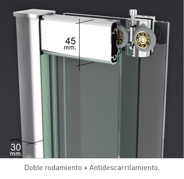 MAMPARA DE DUCHA  FRONTAL 140 CM COREA - 2