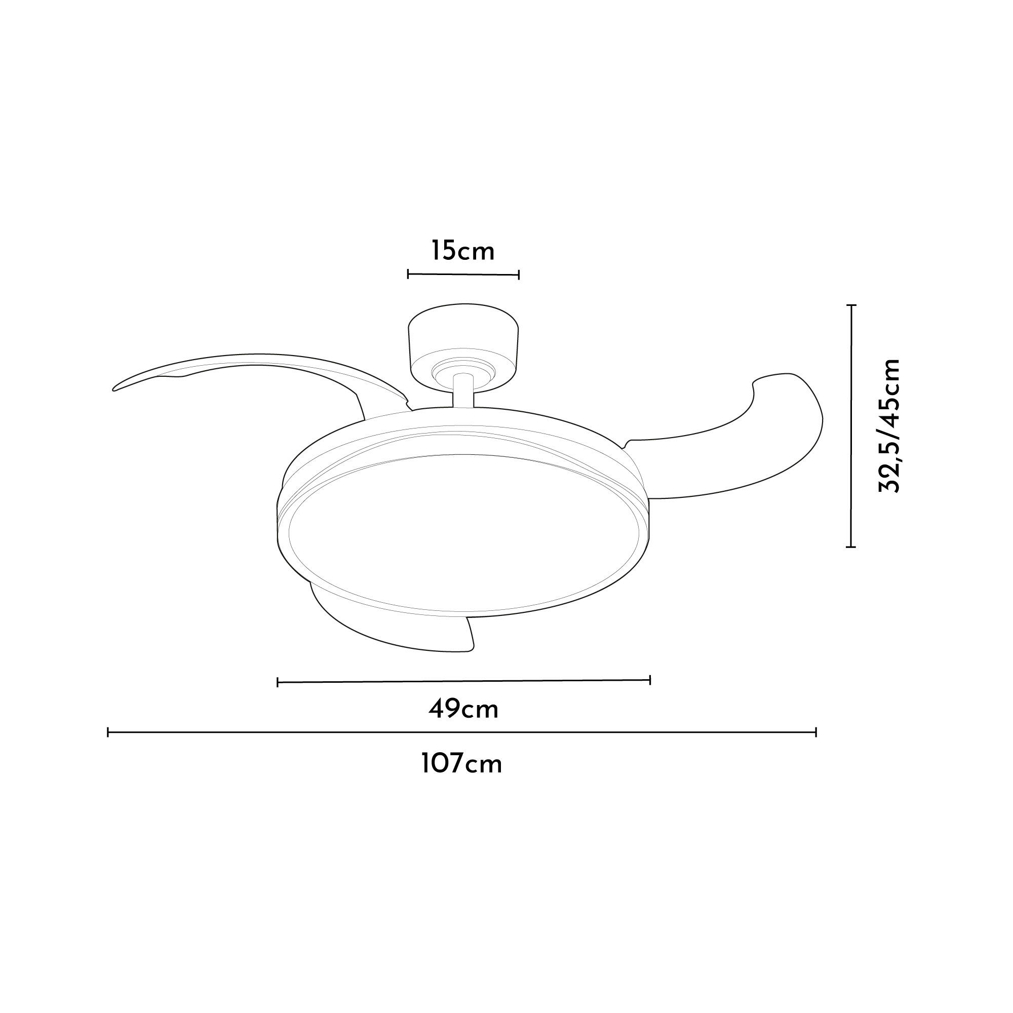 Ventilador de techo con luz silencioso DC con mando Arte Confort Rex blanco 107 cm invierno/verano color luz regulable - 6