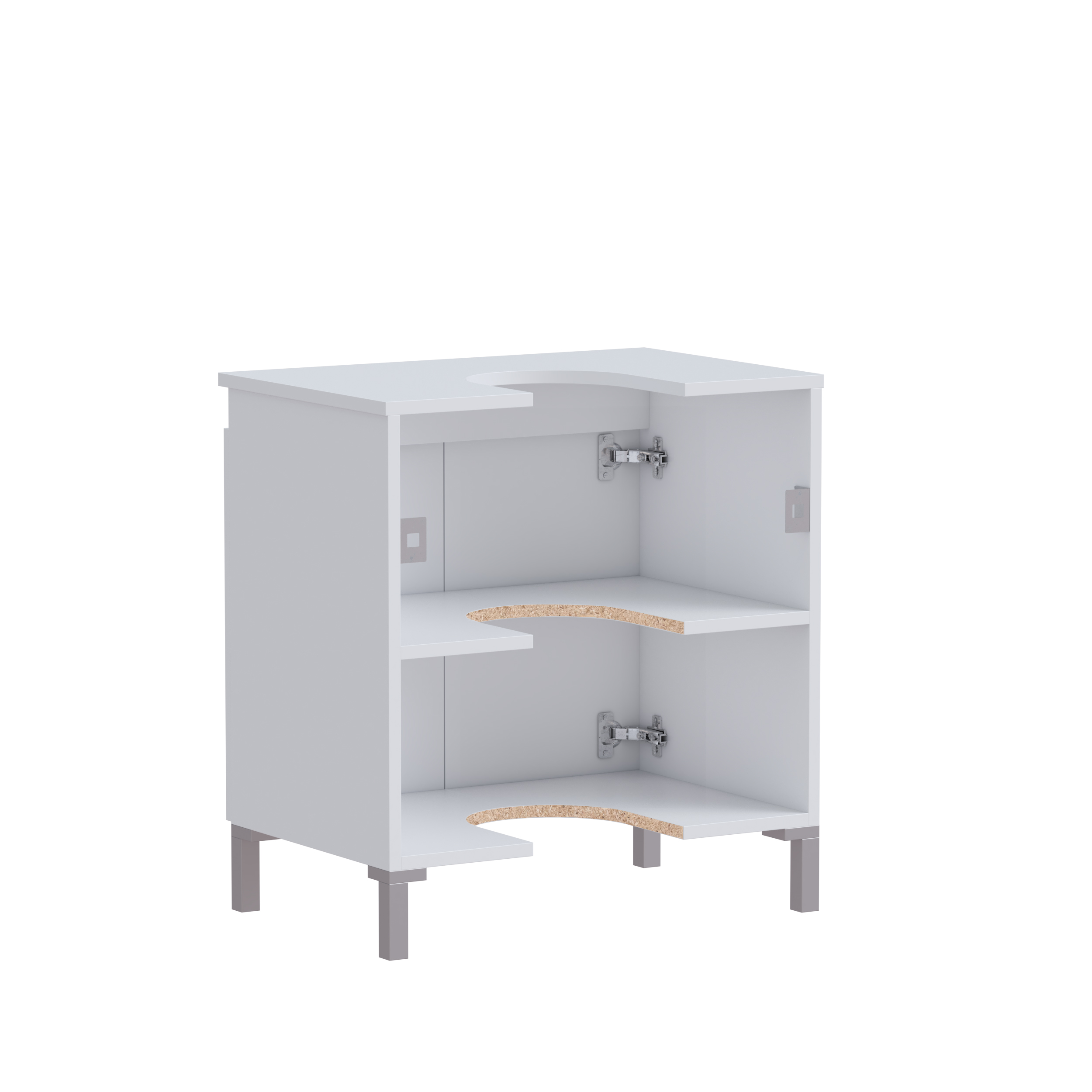 Mobile da bagno sospeso sotto lavabo L 60.5 x H 65 x P 40 cm, 2 ante SENSEA Essential - 3