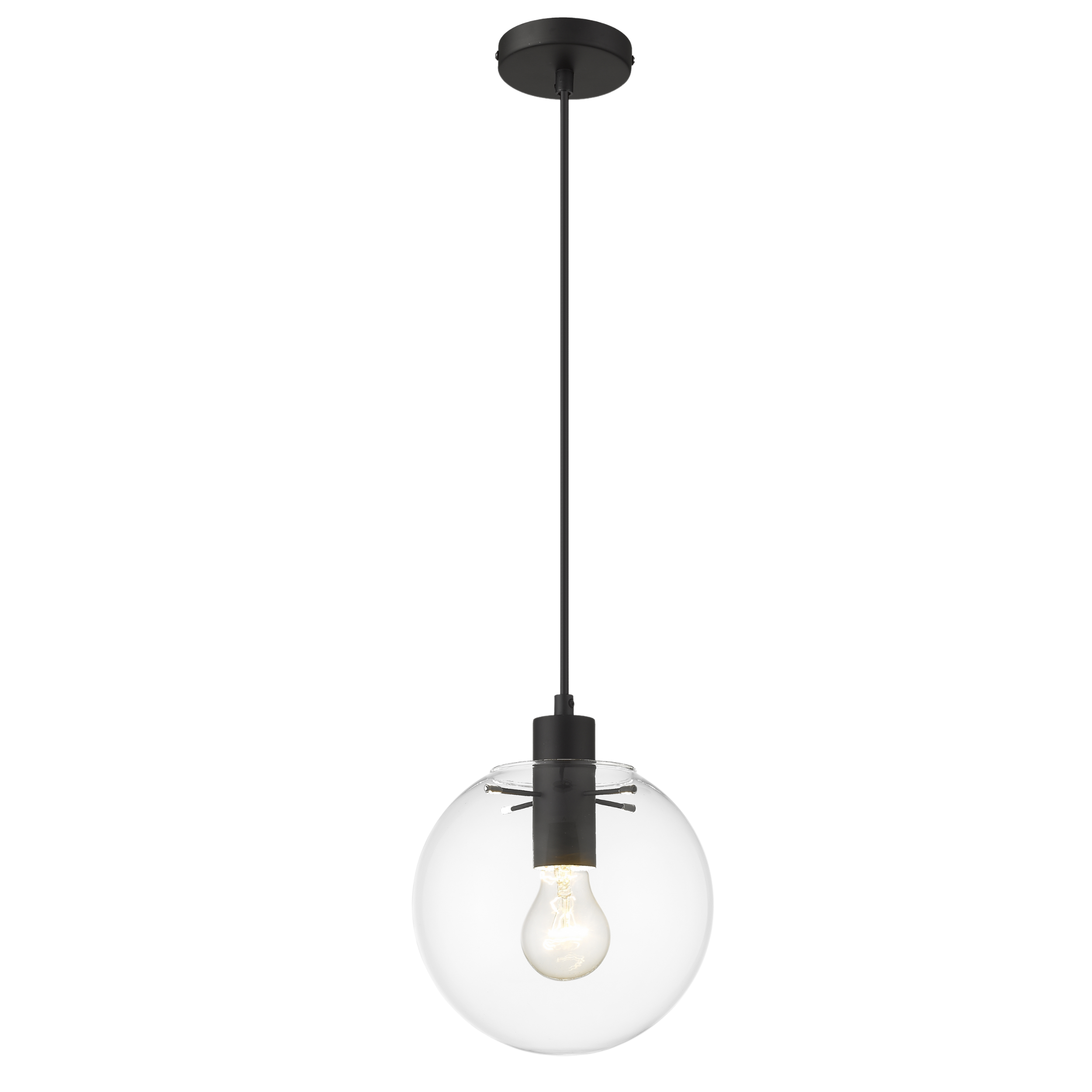 Lámpara de techo negro 1 luz e27 ø20 cm