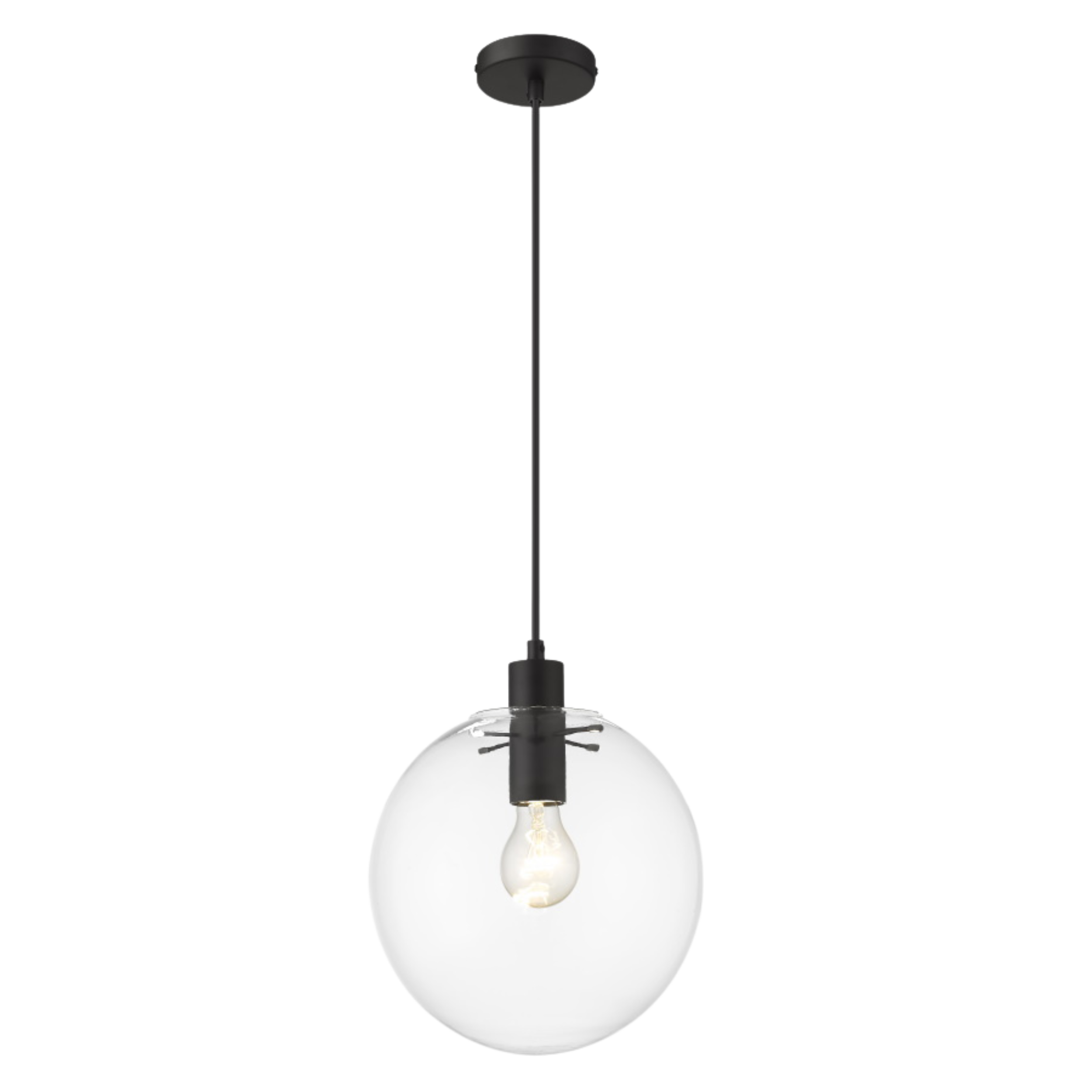 Lámpara de techo negro 1 luz e27 ø30 cm