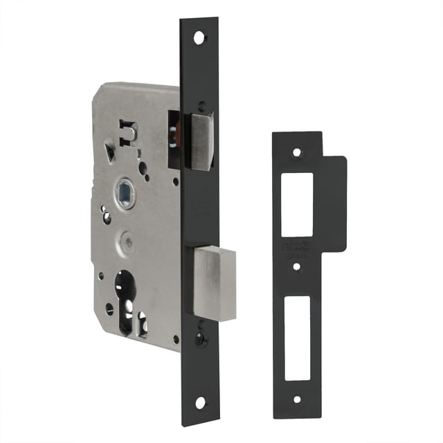 CERRADURA EMBUTIR PUERTA DE MADERA 40MM. 840/47 NEGRO AMIG