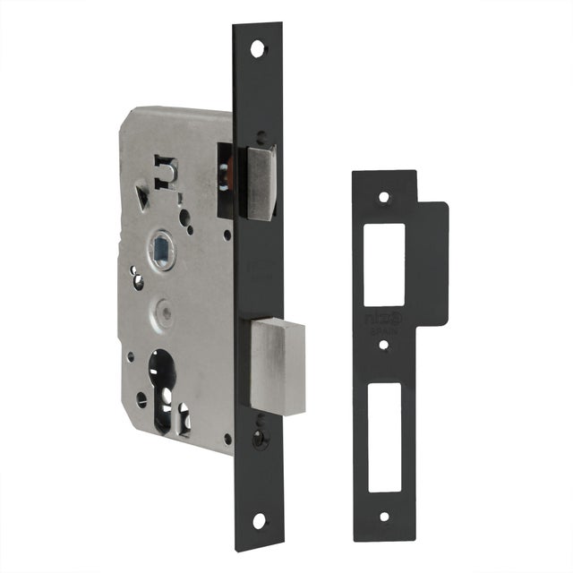 CERRADURA EMBUTIR PUERTA DE MADERA 50MM. 840/47 NEGRO AMIG