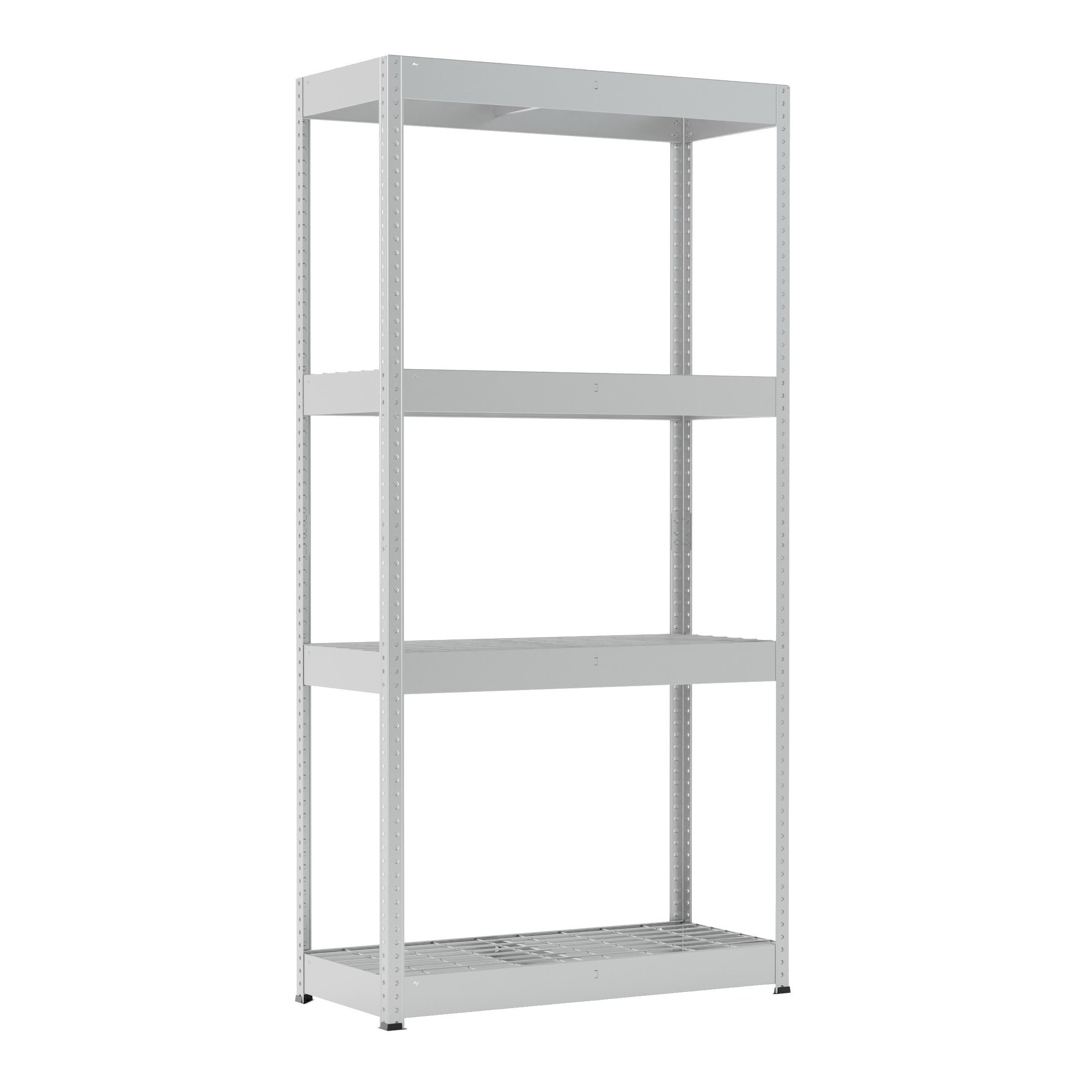 Regał metalowy ocynkowany z kratą 180x90x40 cm 4 półki 360 kg METALKAS
