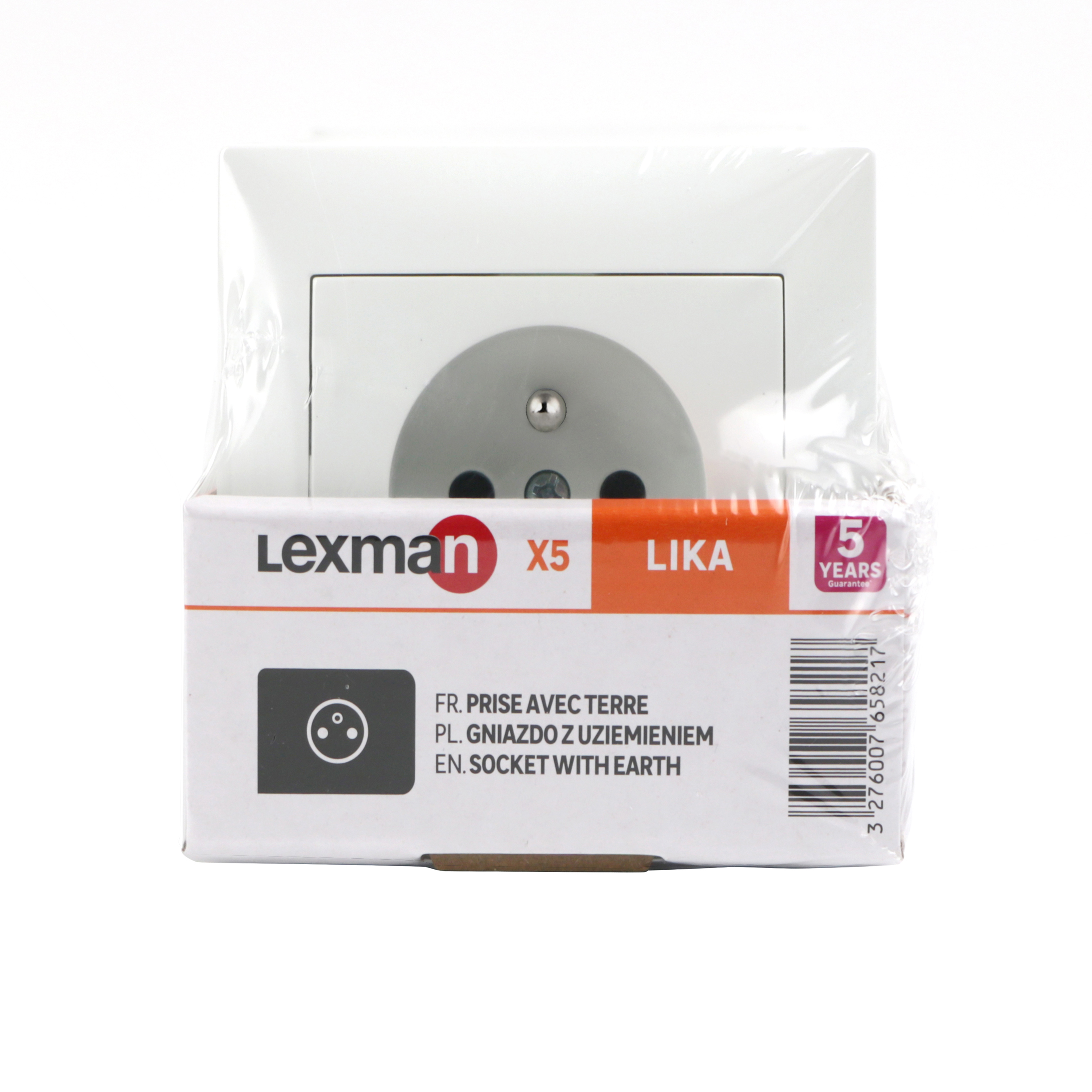 Lot de 5 prises Lika, LEXMAN, blanc - 3