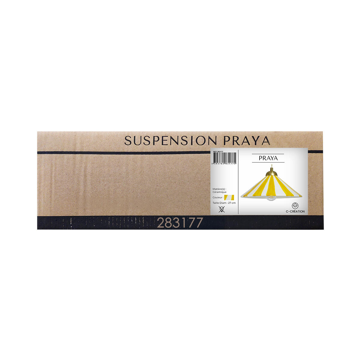 Suspension Praya céramique, jaune, Diam.27 cm, E27 - 10