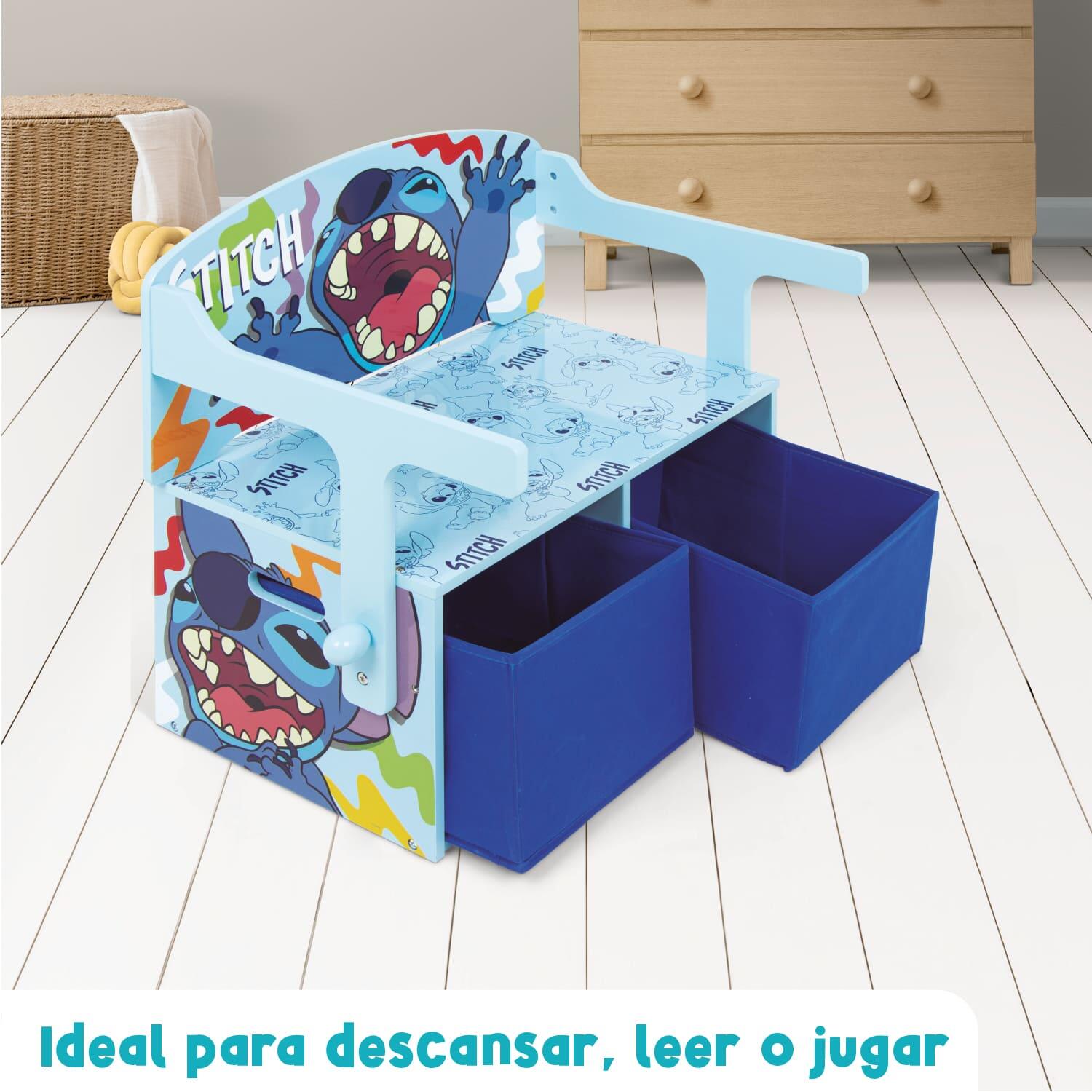 Banco juguetero de madera stitch 70x60x44 cm