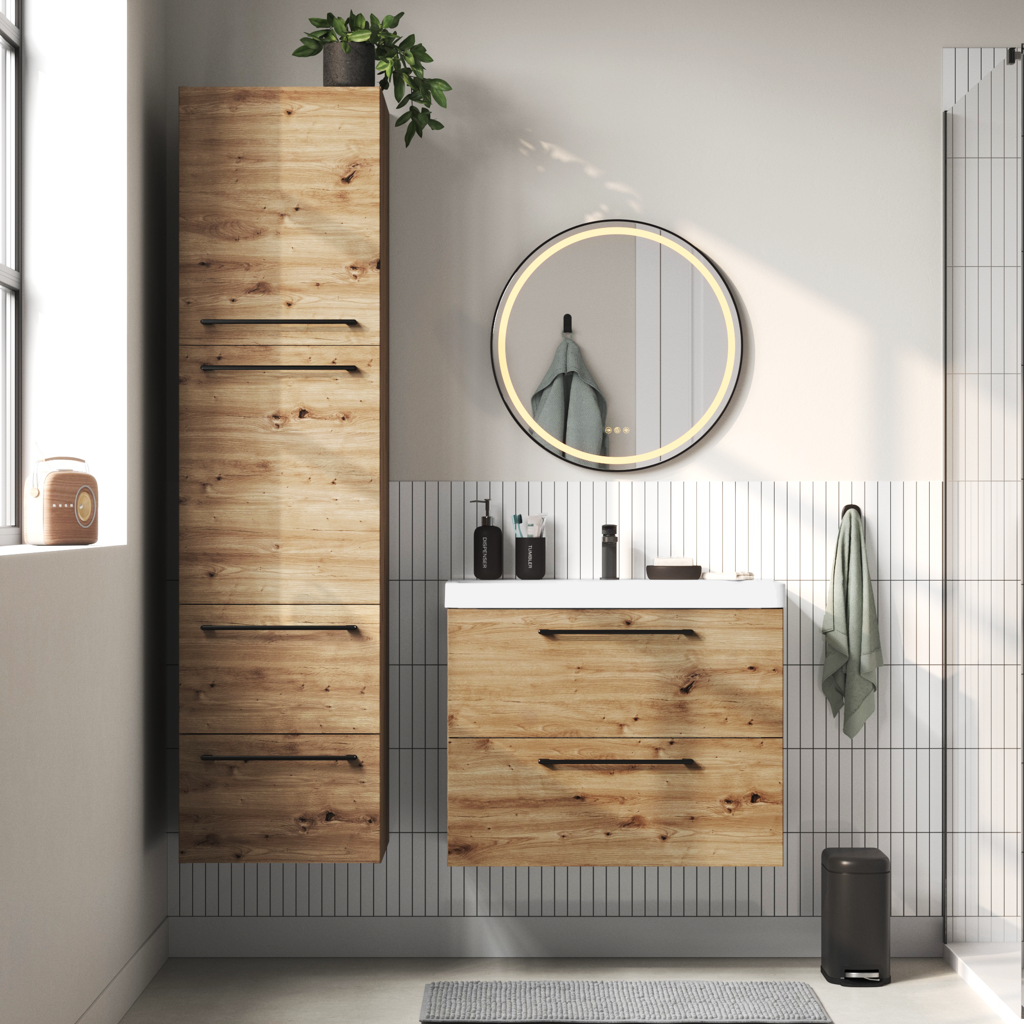 Bateria umywalkowa czarna 18 cm Remix Sensea - 10