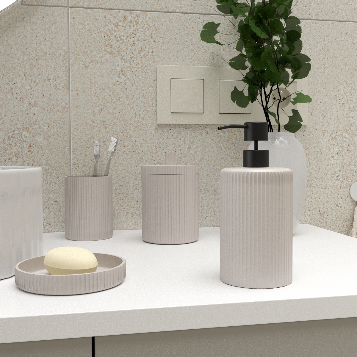 Gniazdo pojedyncze IP44 ROSA Kremowy POLMARK - 3