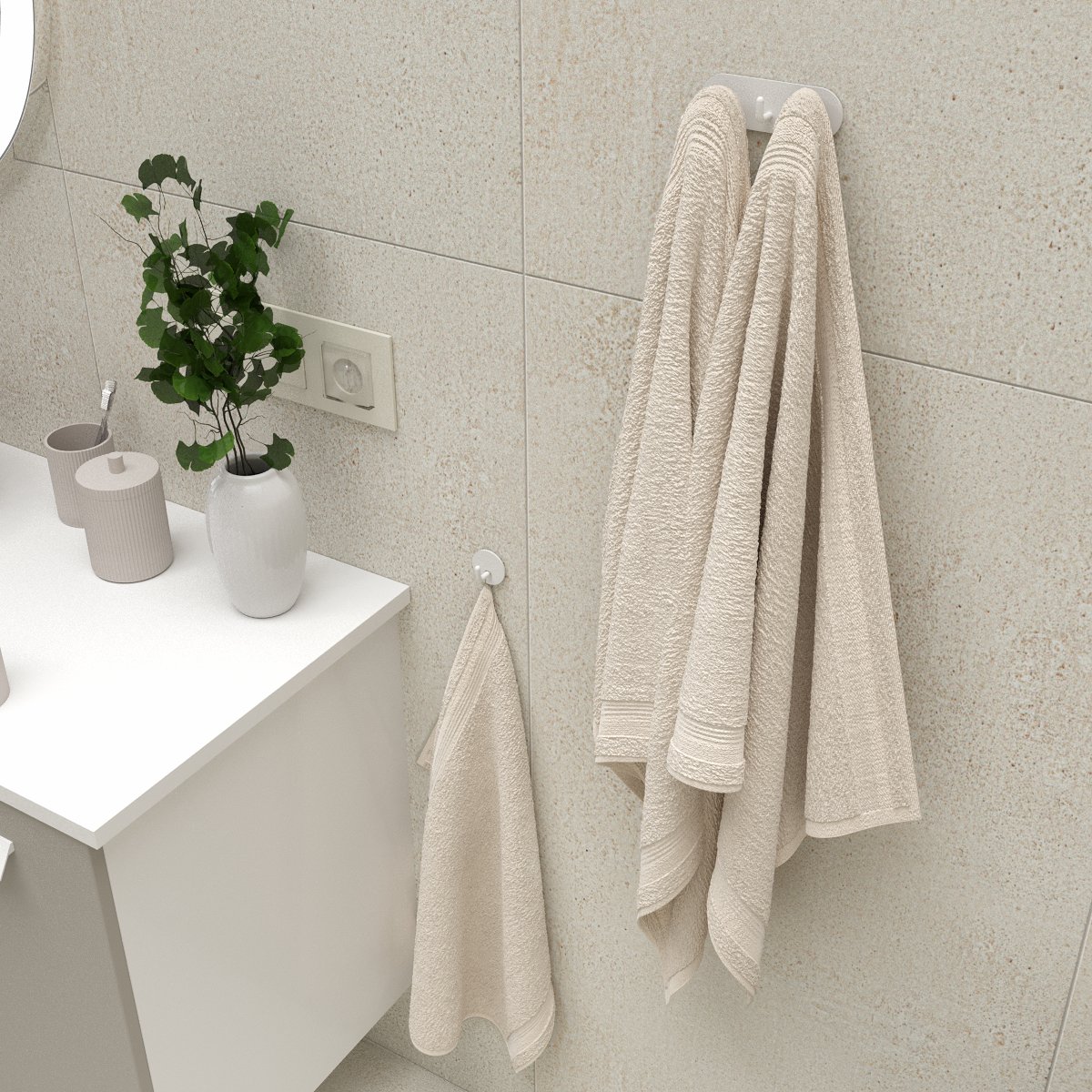 Gniazdo pojedyncze IP44 ROSA Kremowy POLMARK - 2