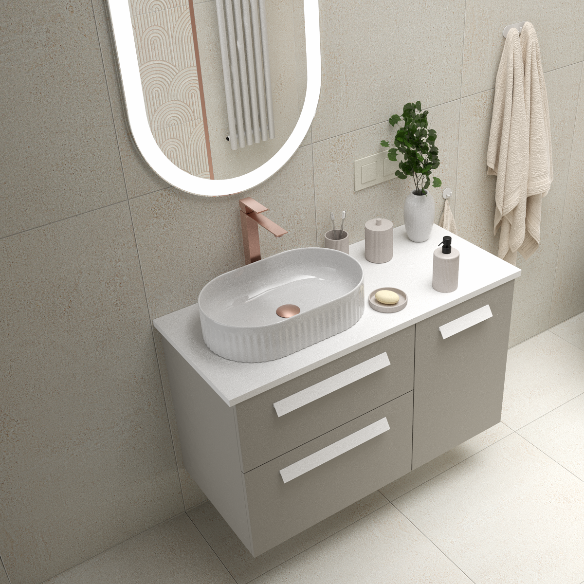 Gres szkliwiony Sandio Beige Mat 59,8X119,8 Arte - 2