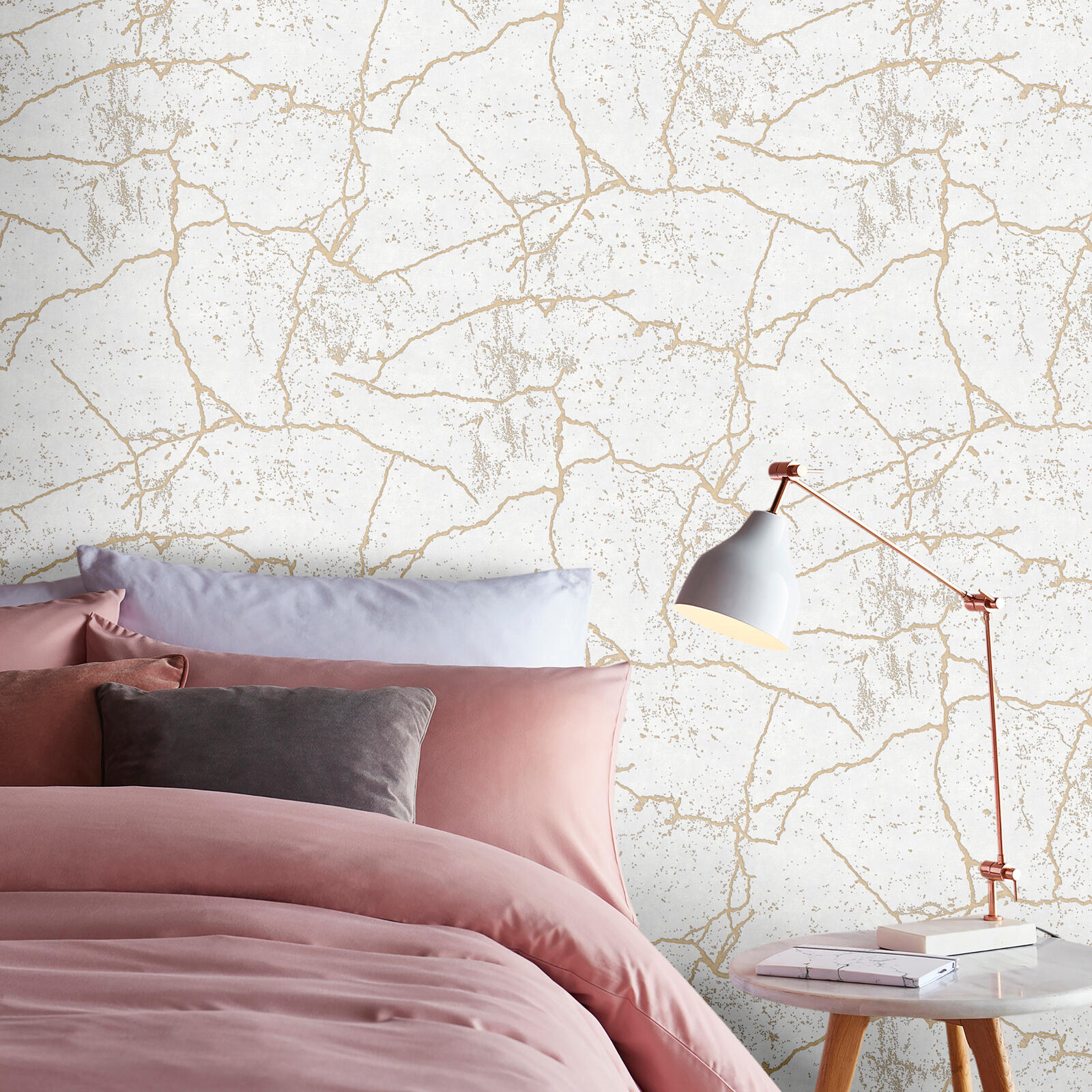 Papel de parede Kintsugi branco abstrato Superfresco Easy - 4