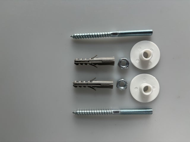 Juego de 2 tornillos inodoro para fijación vertical M6x100mm