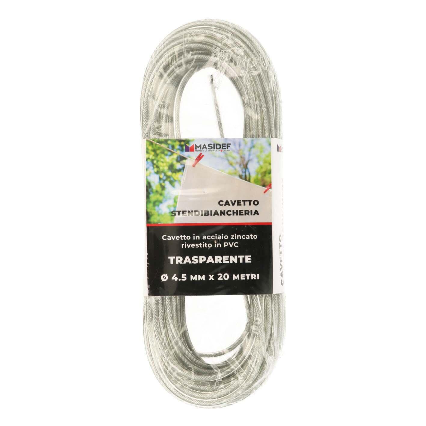 Corda stendibiancheria STANDERS in acciaio rivestito in PVC trasparente  ø 4.5 mm L 20 M - 6