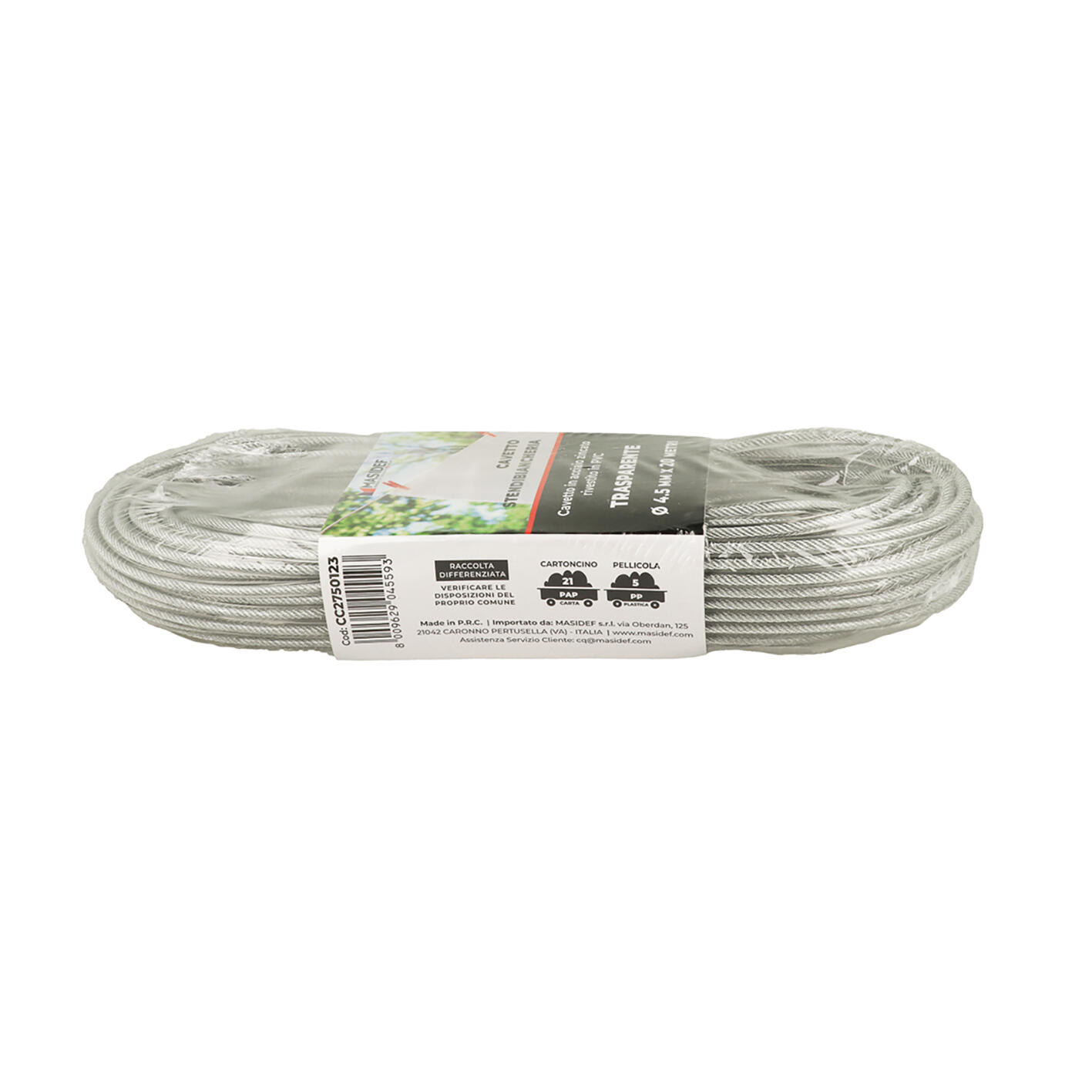 Corda stendibiancheria STANDERS in acciaio rivestito in PVC trasparente  ø 4.5 mm L 20 M - 5